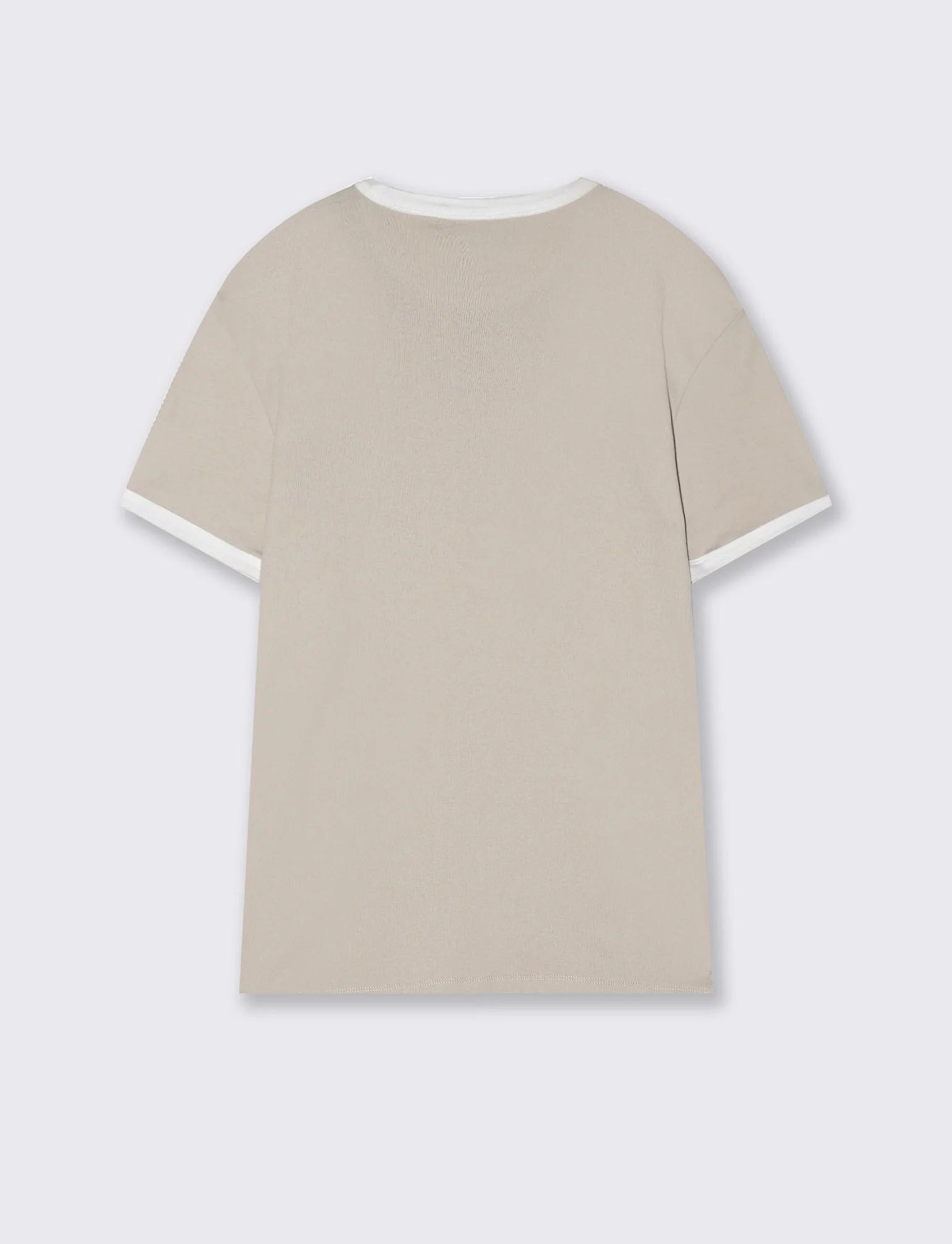 T-shirt a coste con contrasti eleganti - Grigio ghiaccio - Image 2