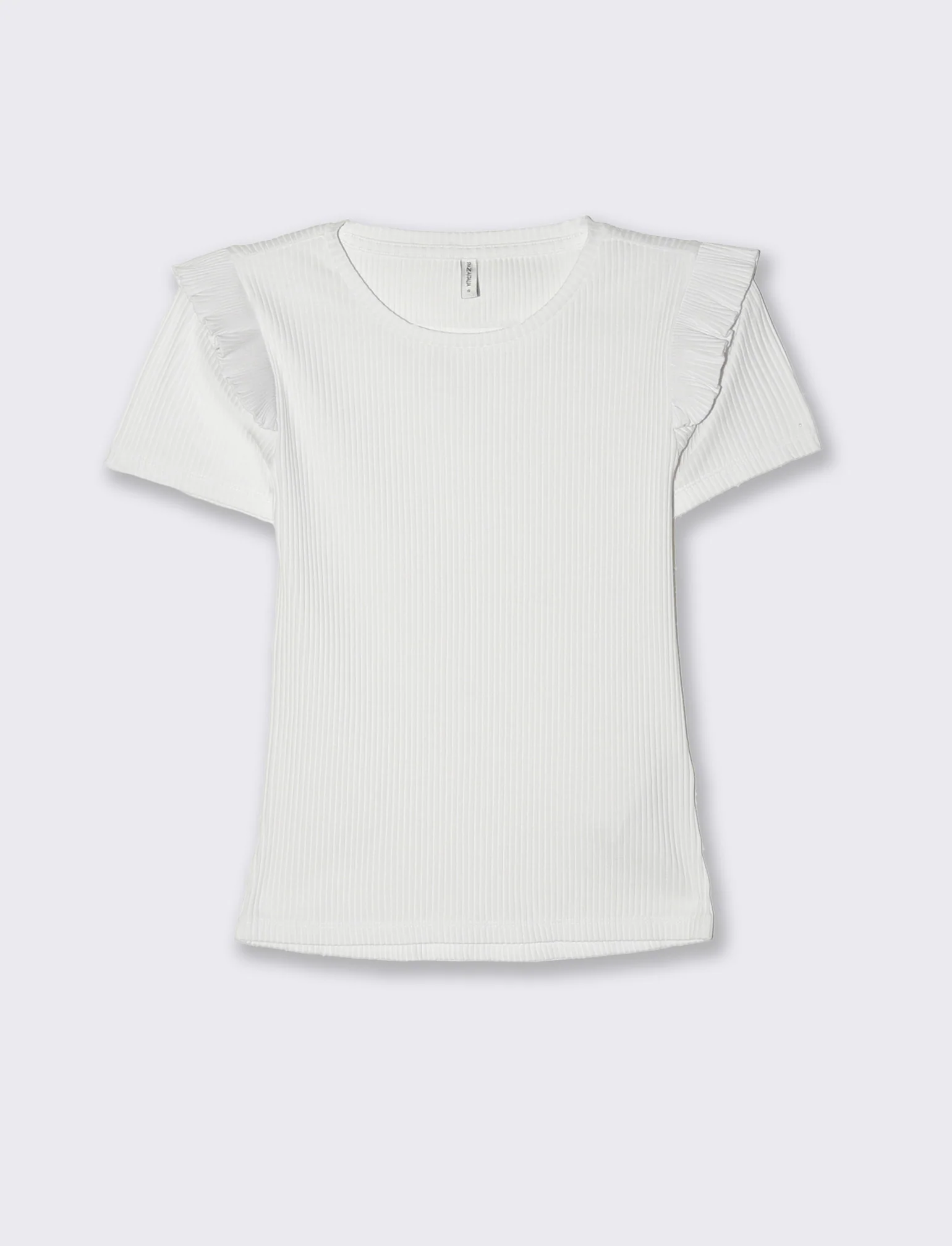 T-shirt a coste da donna - Bianco latte - Image 4