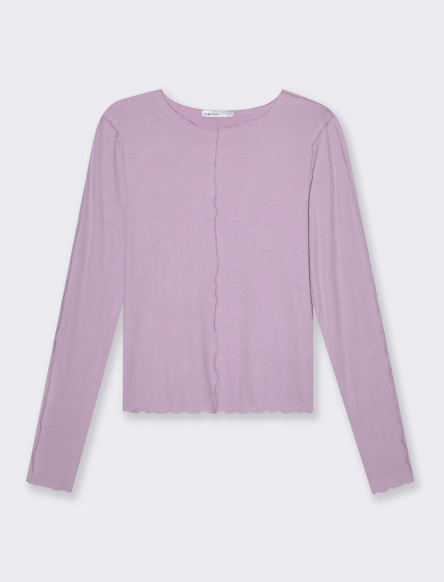 T-shirt a coste da donna - Lilla