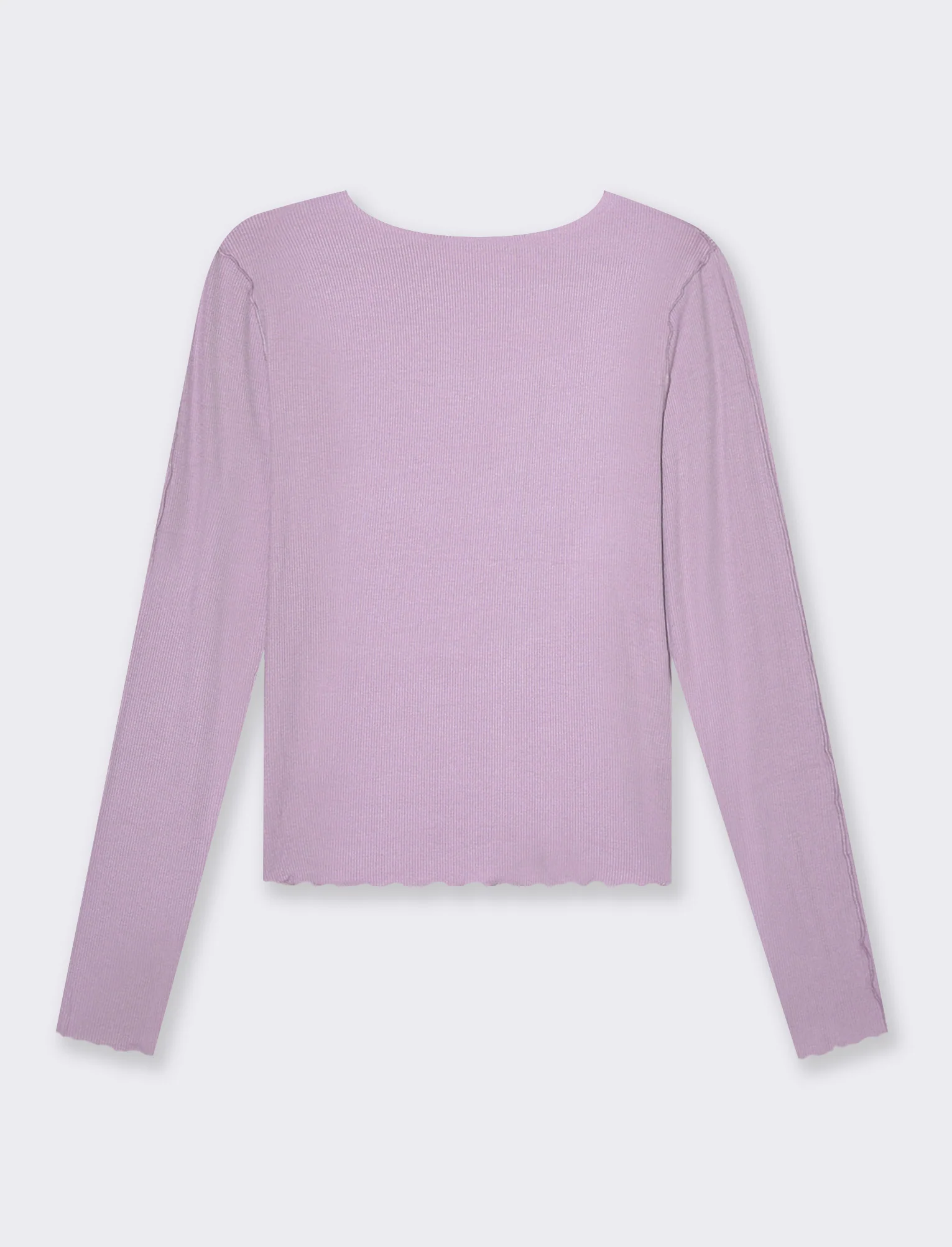 T-shirt a coste da donna - Lilla - Image 2