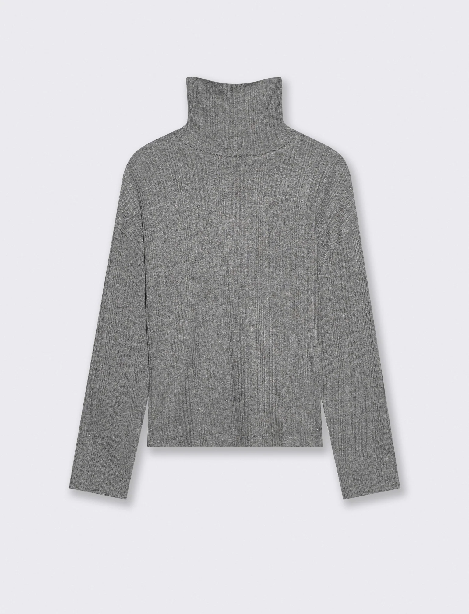 T-SHIRT A COSTE - Grigio mel. - Image 2
