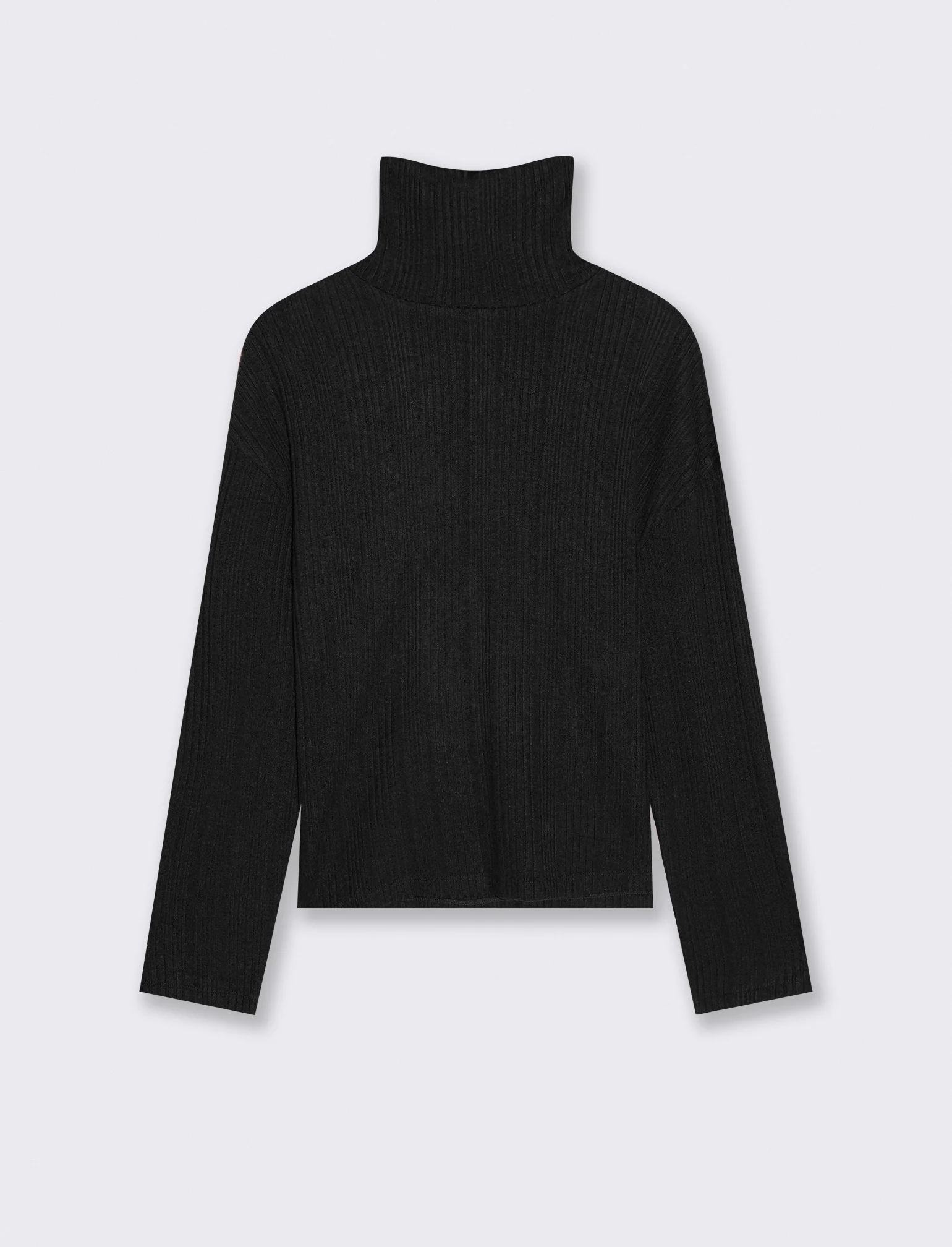 T-SHIRT A COSTE - Nero