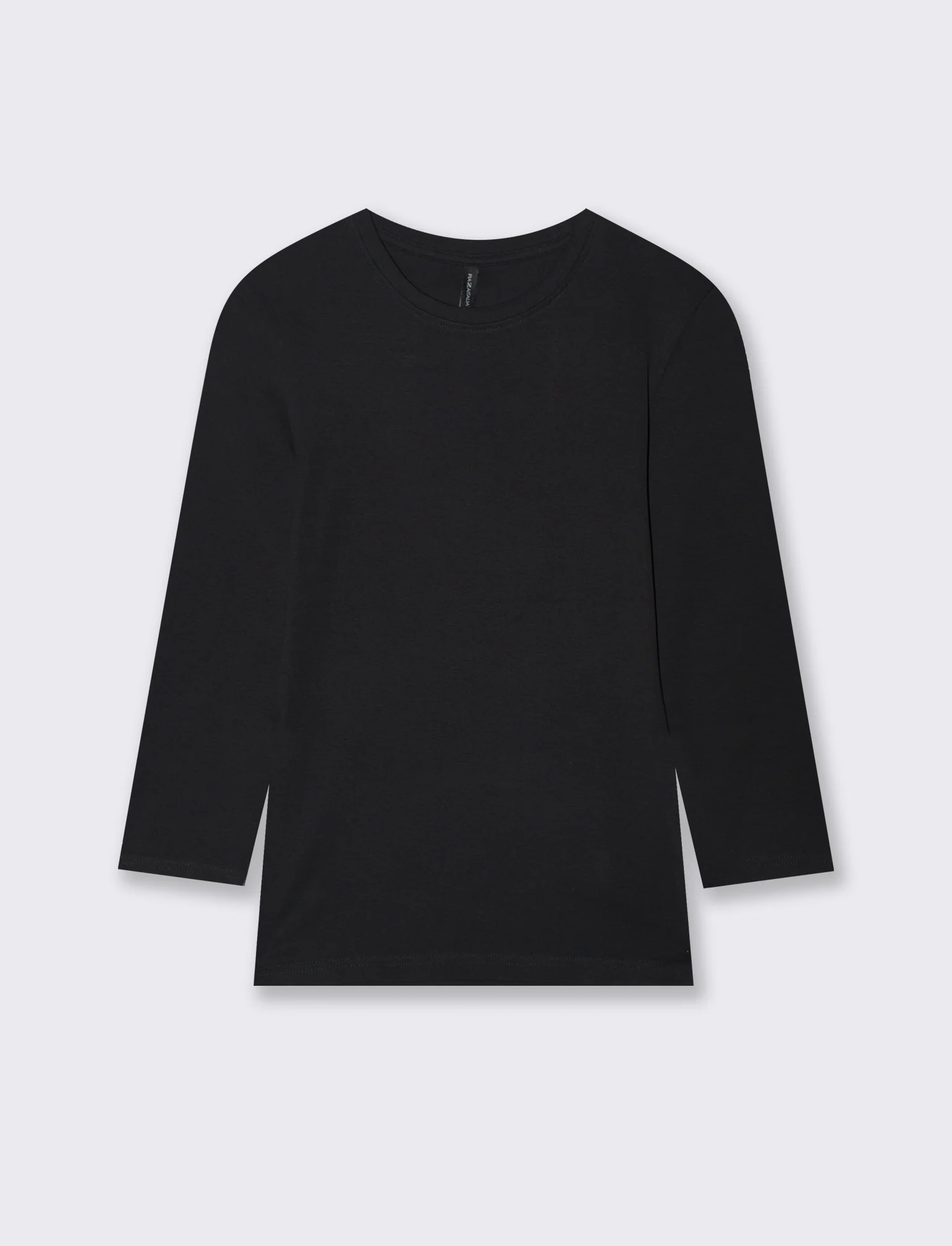 T-SHIRT A COSTE - Nero