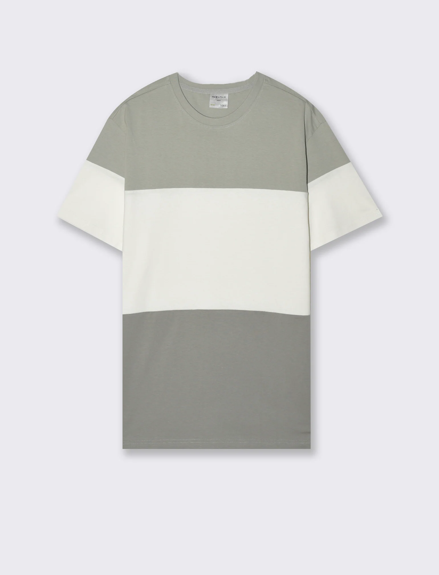 T-shirt a fasce da uomo - Bianco - Image 4