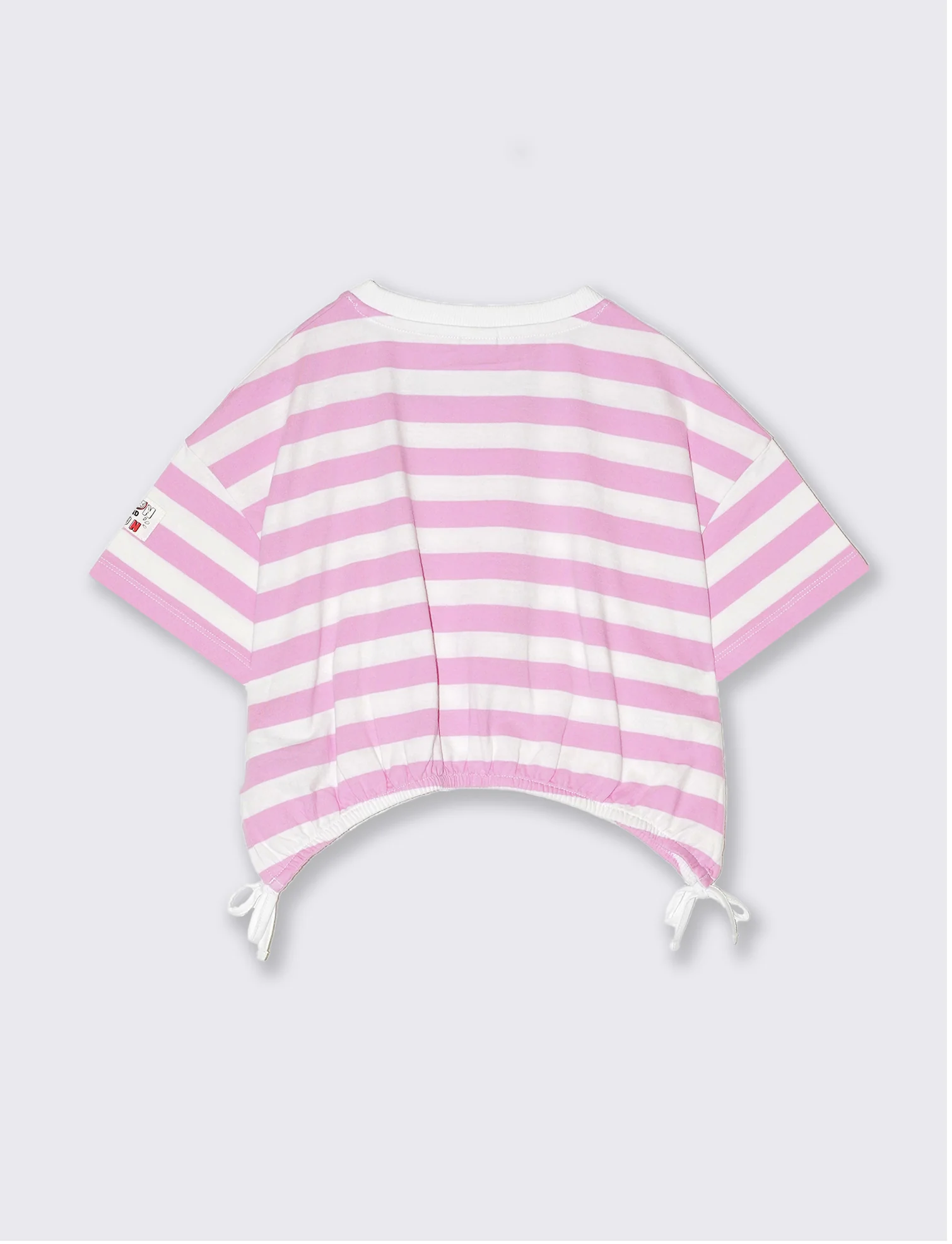 T-shirt a righe da bambina - Rosa - Image 2