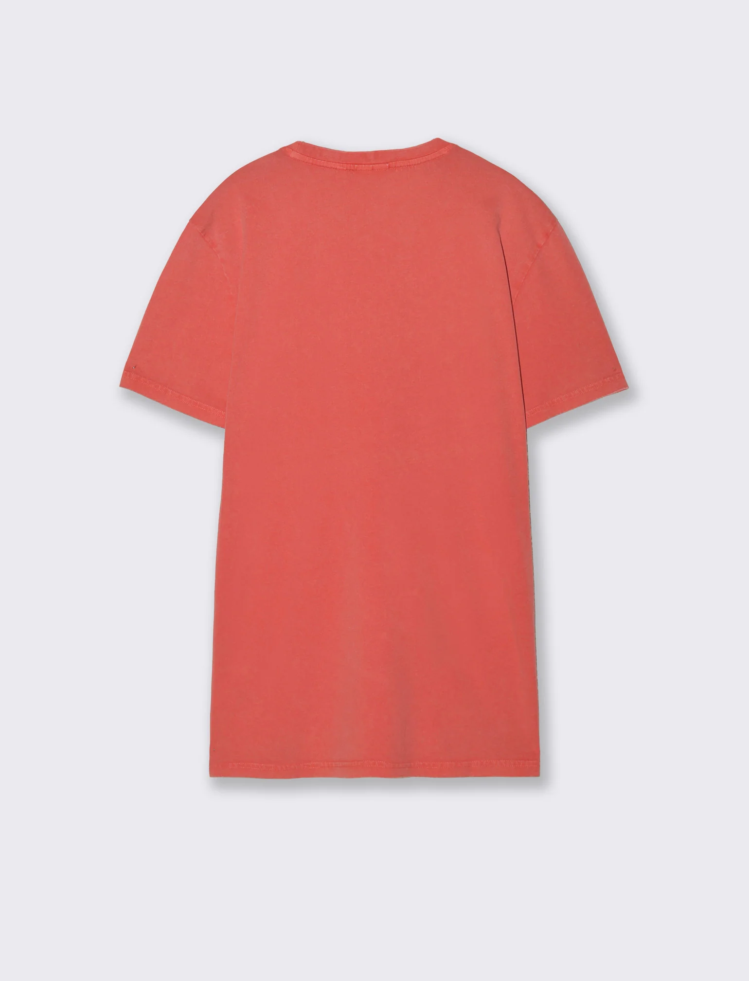 T-shirt Acid Wash in Cotone Jersey - Corallo - Image 2