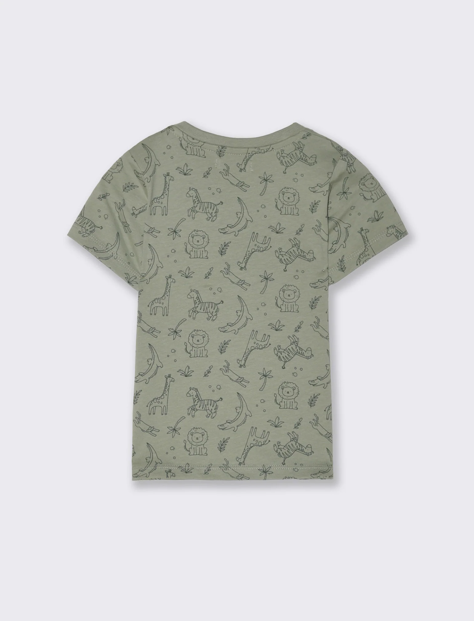 T shirt all over con stampa da neonato - Verde salvia - Image 2