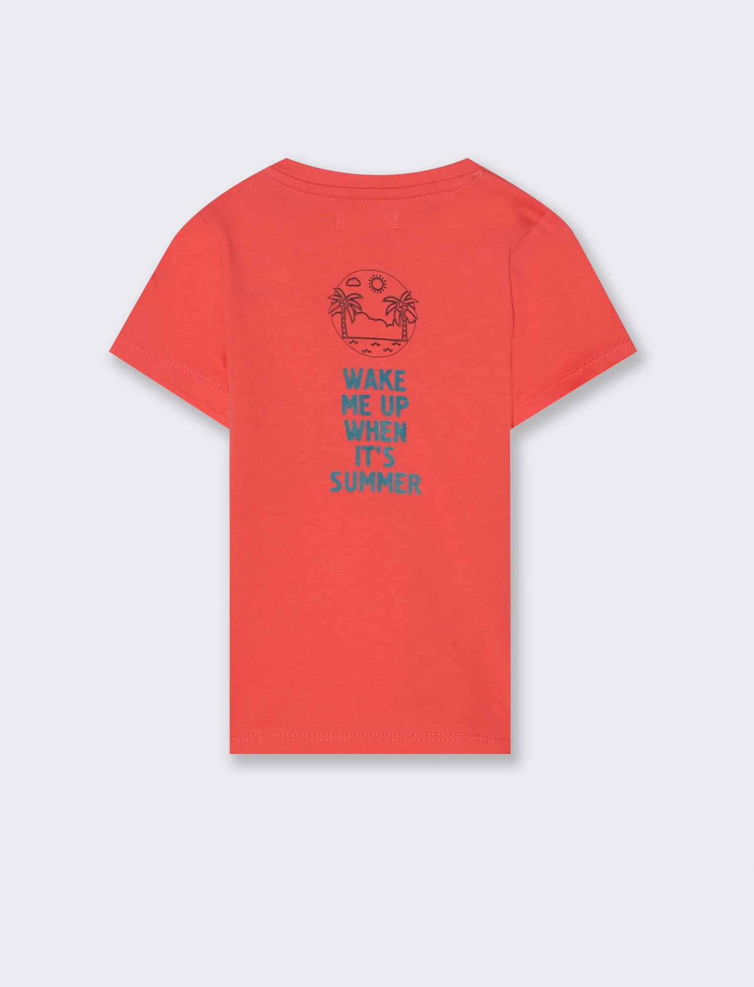 T-shirt all over con stampa piazzata da neonato - Corallo - Image 2