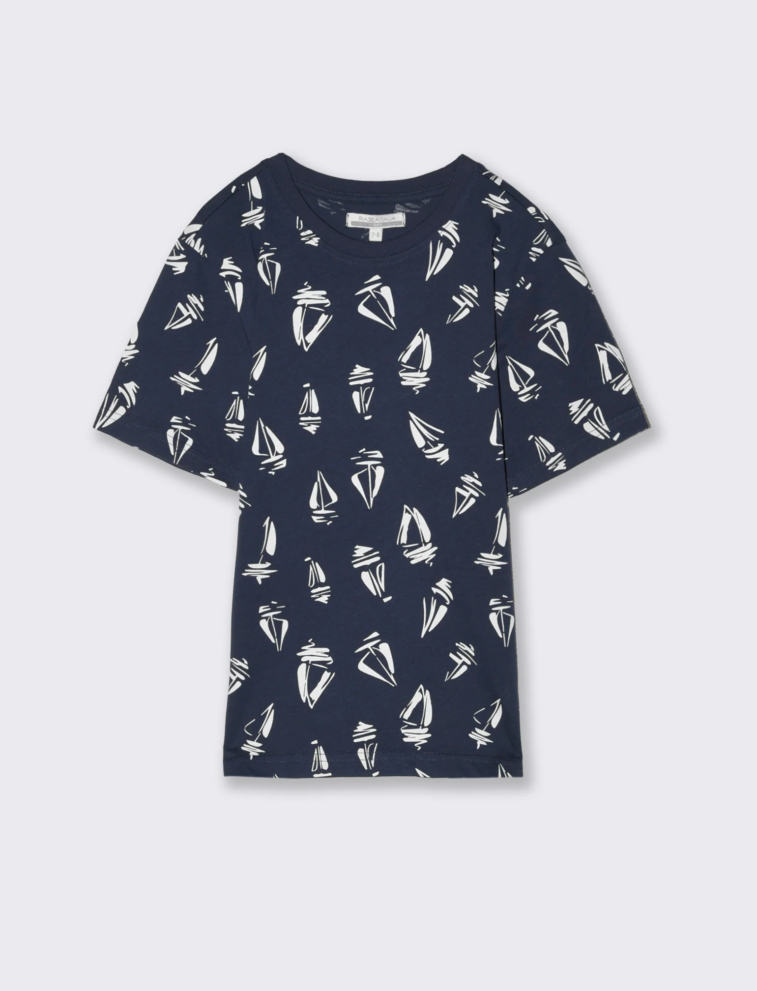 T-shirt all-over in jersey da bambino - Blu