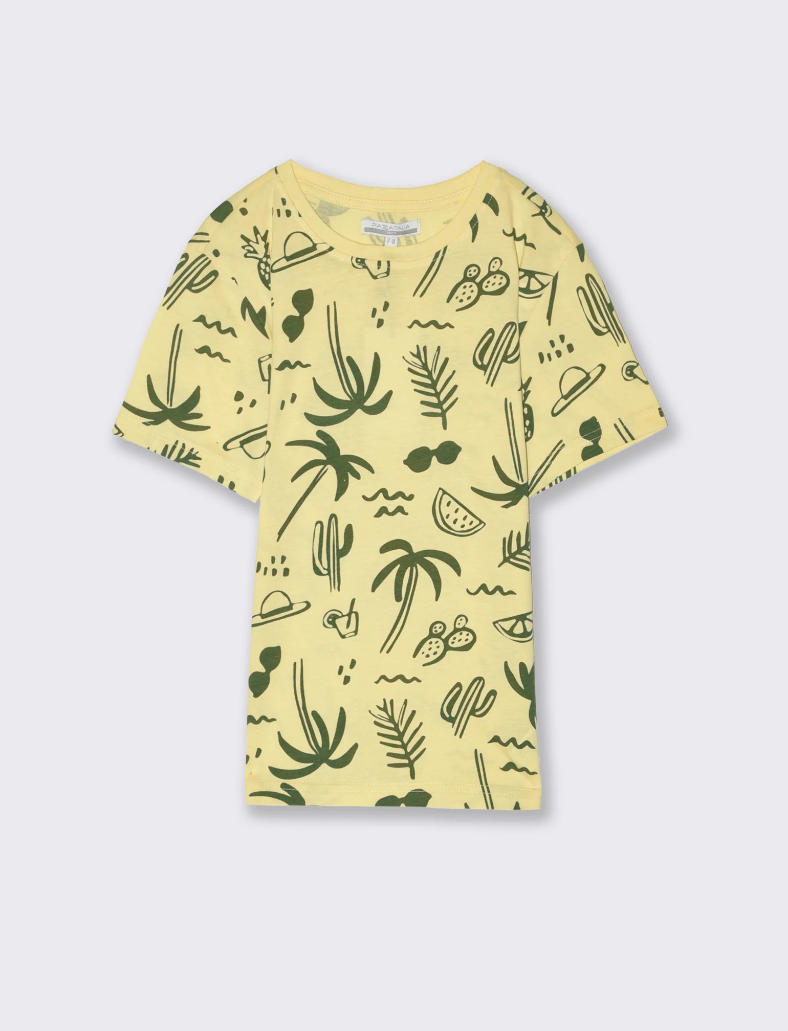 T-shirt all-over in jersey da bambino - Giallo - Image 3