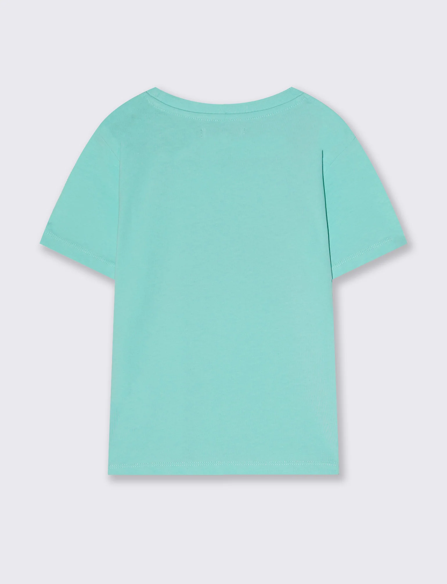 T-shirt bambina con stampa e spacchetti - Verde acqua - Image 2