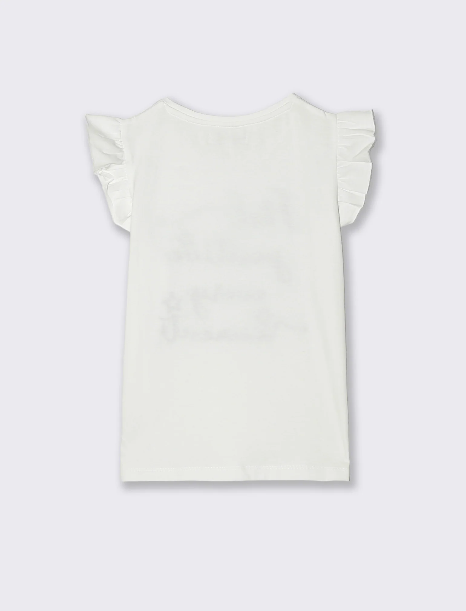 T-shirt bambina in cotone con ricamo - Bianco - Image 2