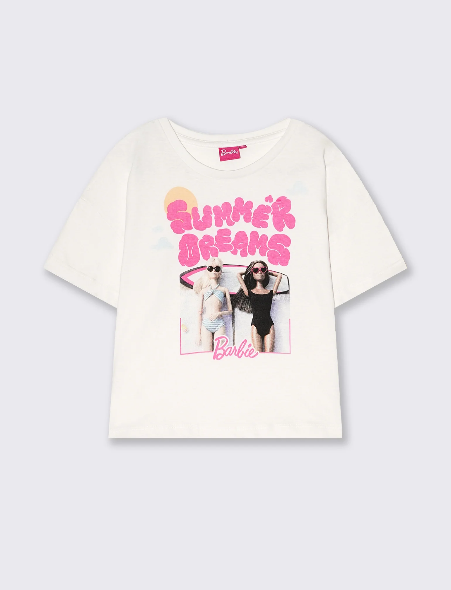 T-shirt Barbie modello over da bambina - Bianco - Image 2
