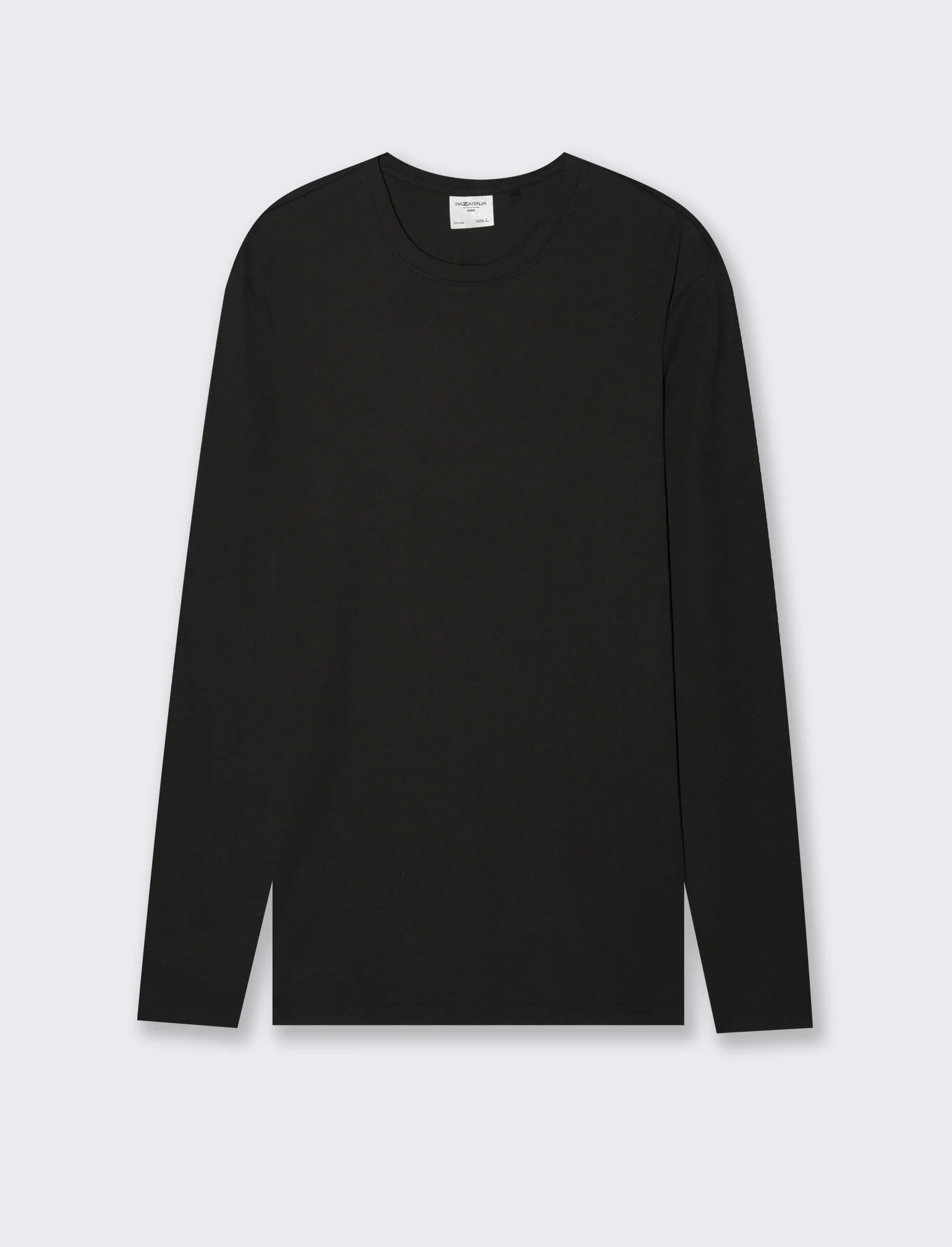 T-SHIRT BASIC A COSTE SLIM FIT - Nero - Image 3