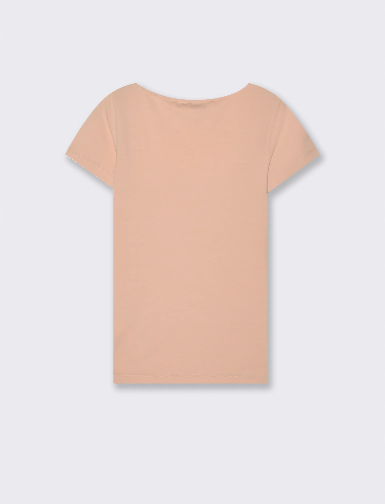 T-Shirt Basic con Scollo Quadrato - Rosa chiaro - Image 2
