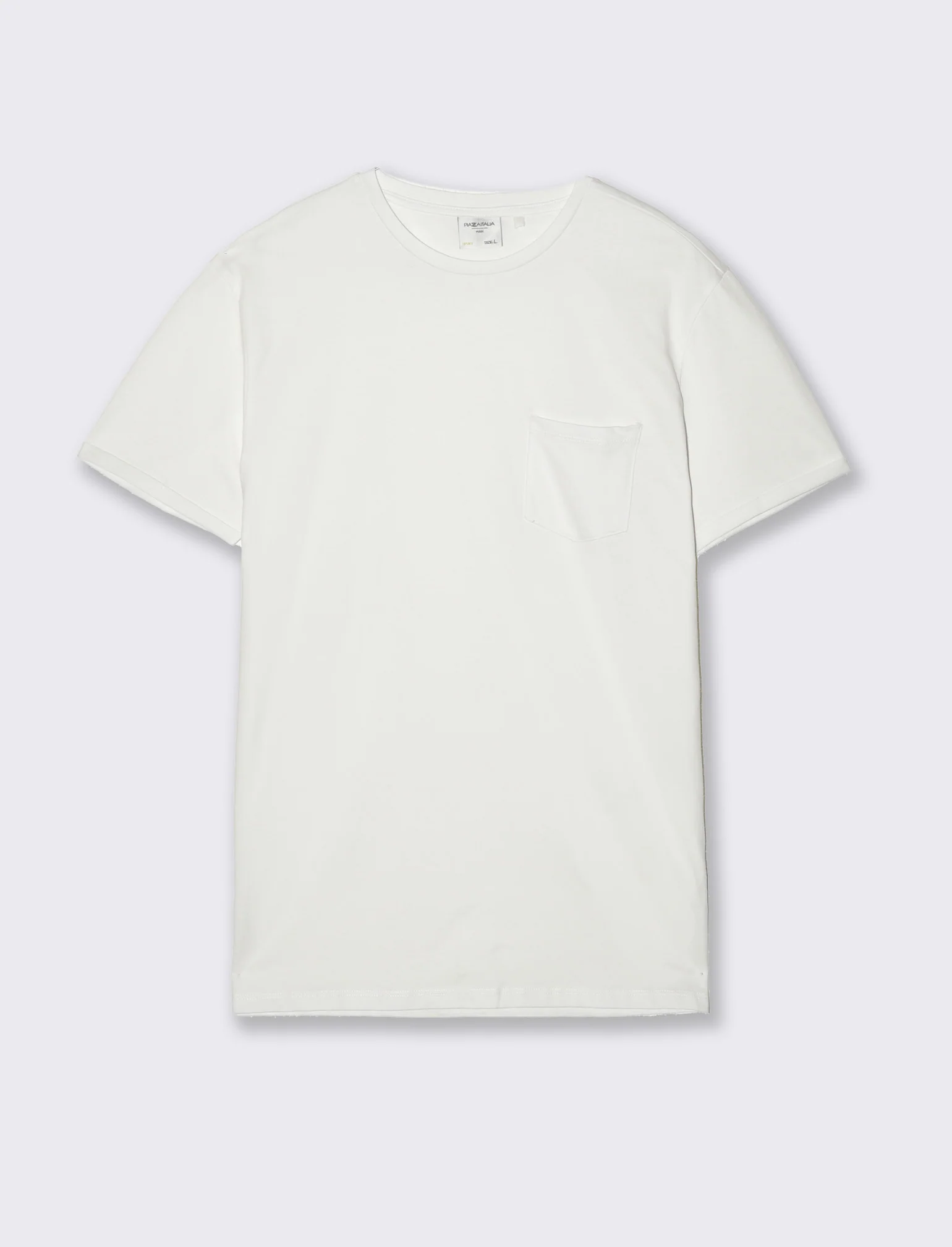 T-shirt basic con tasca da uomo - Bianco - Image 4