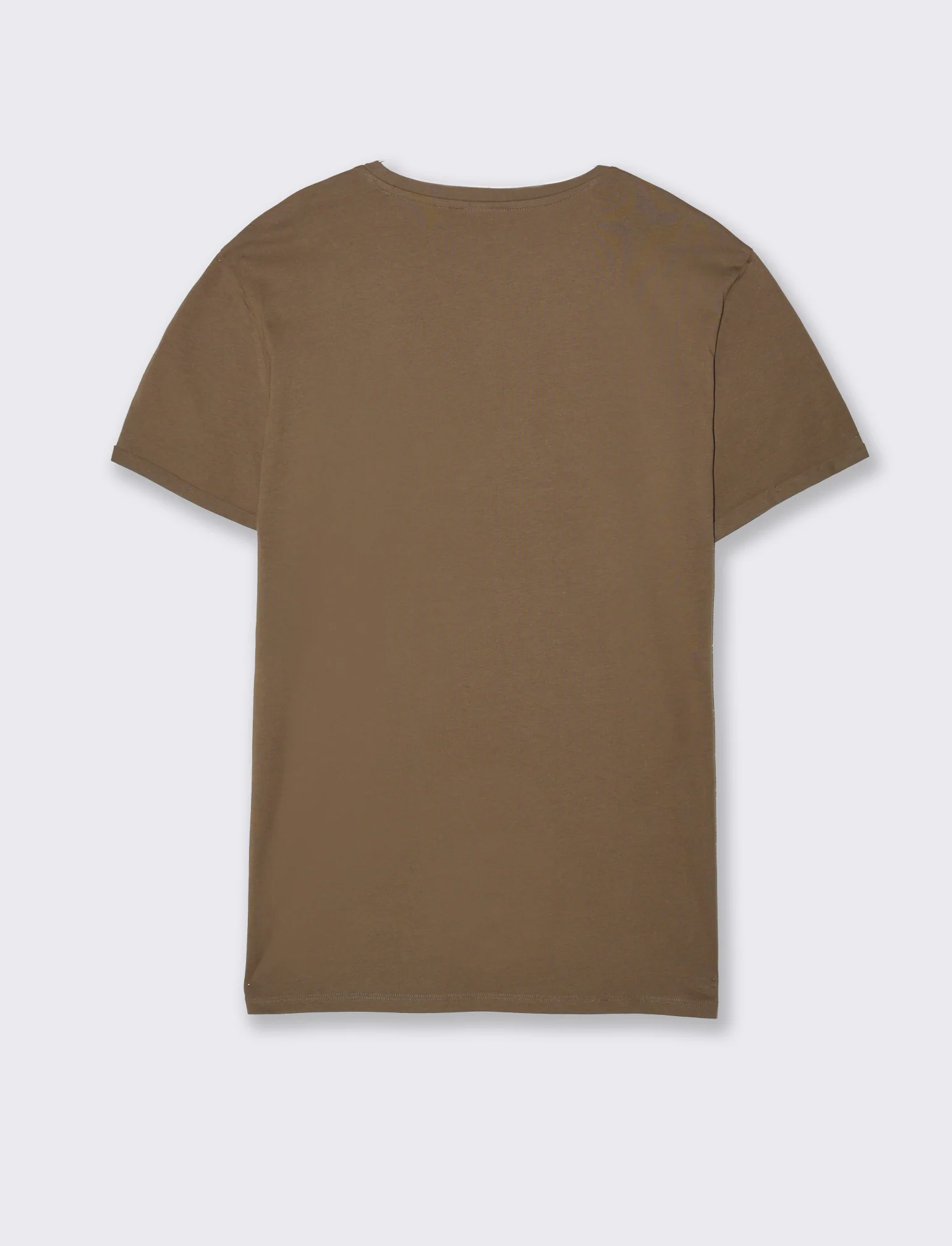 T-shirt basic con tasca da uomo - Grigio fango - Image 2