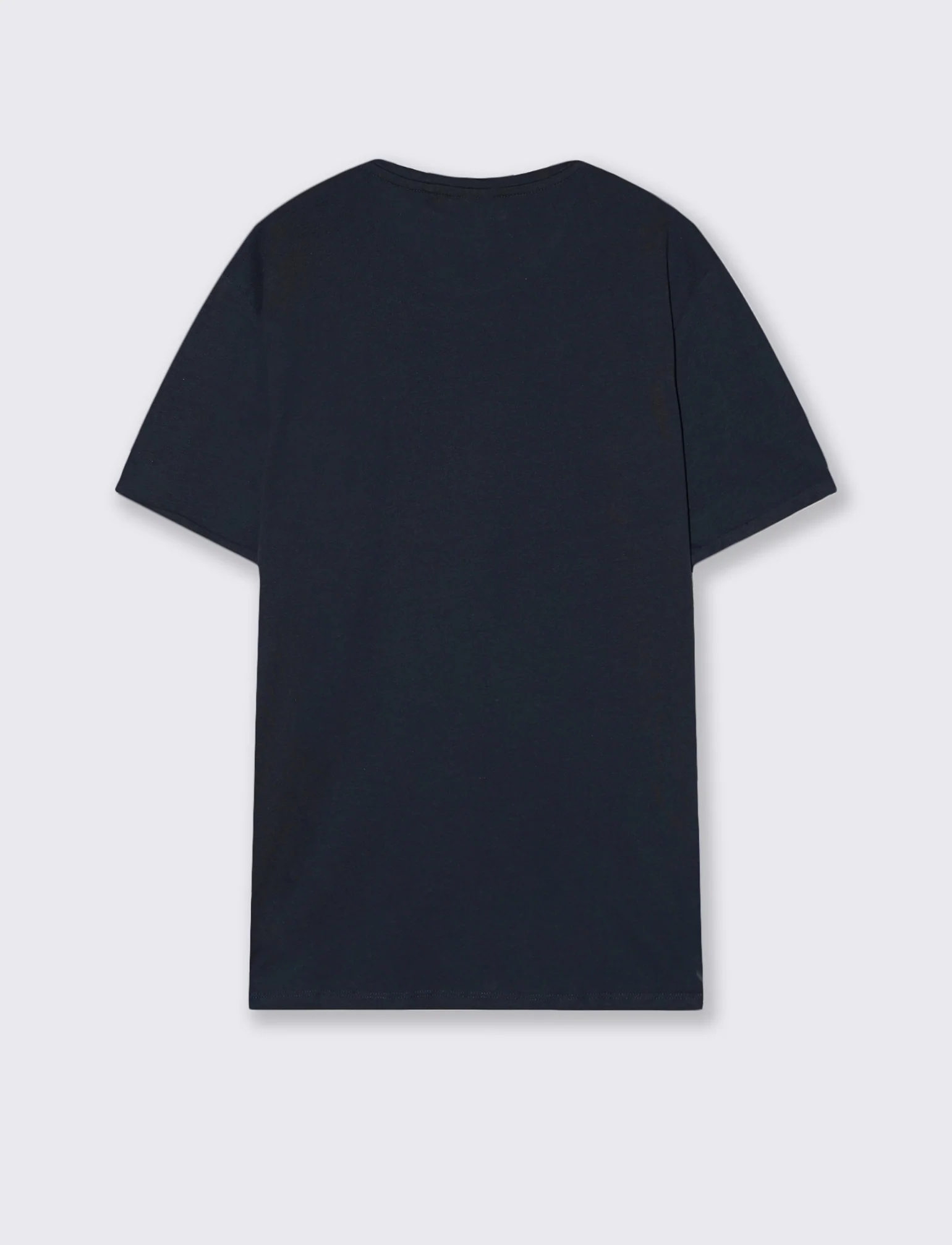 T-shirt basic con tasca e maniche corte - Blu - Image 2
