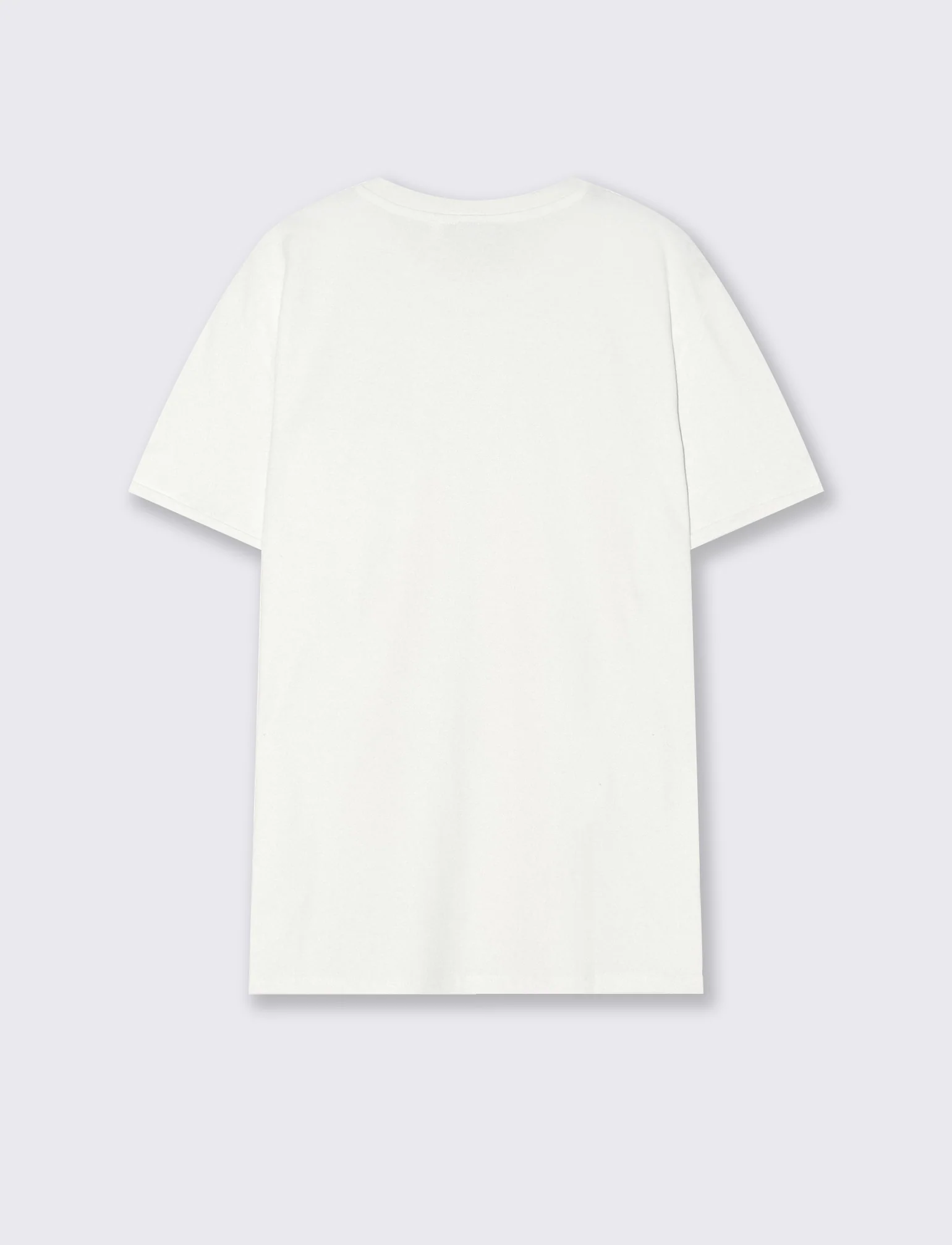 T-shirt basic girocollo con tasca - Bianco - Image 2
