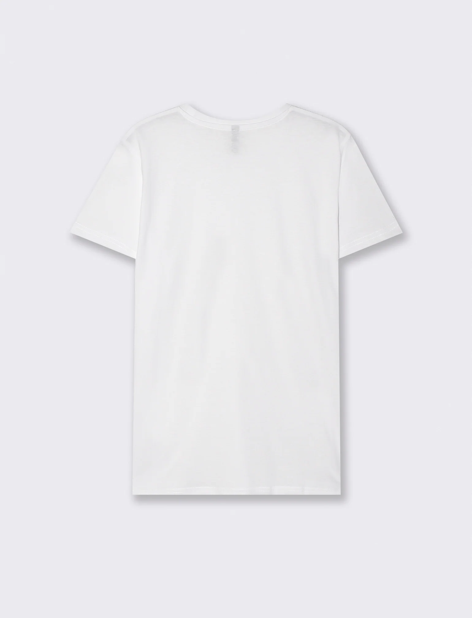 T-Shirt Basic in Cotone - Bianco - Image 2