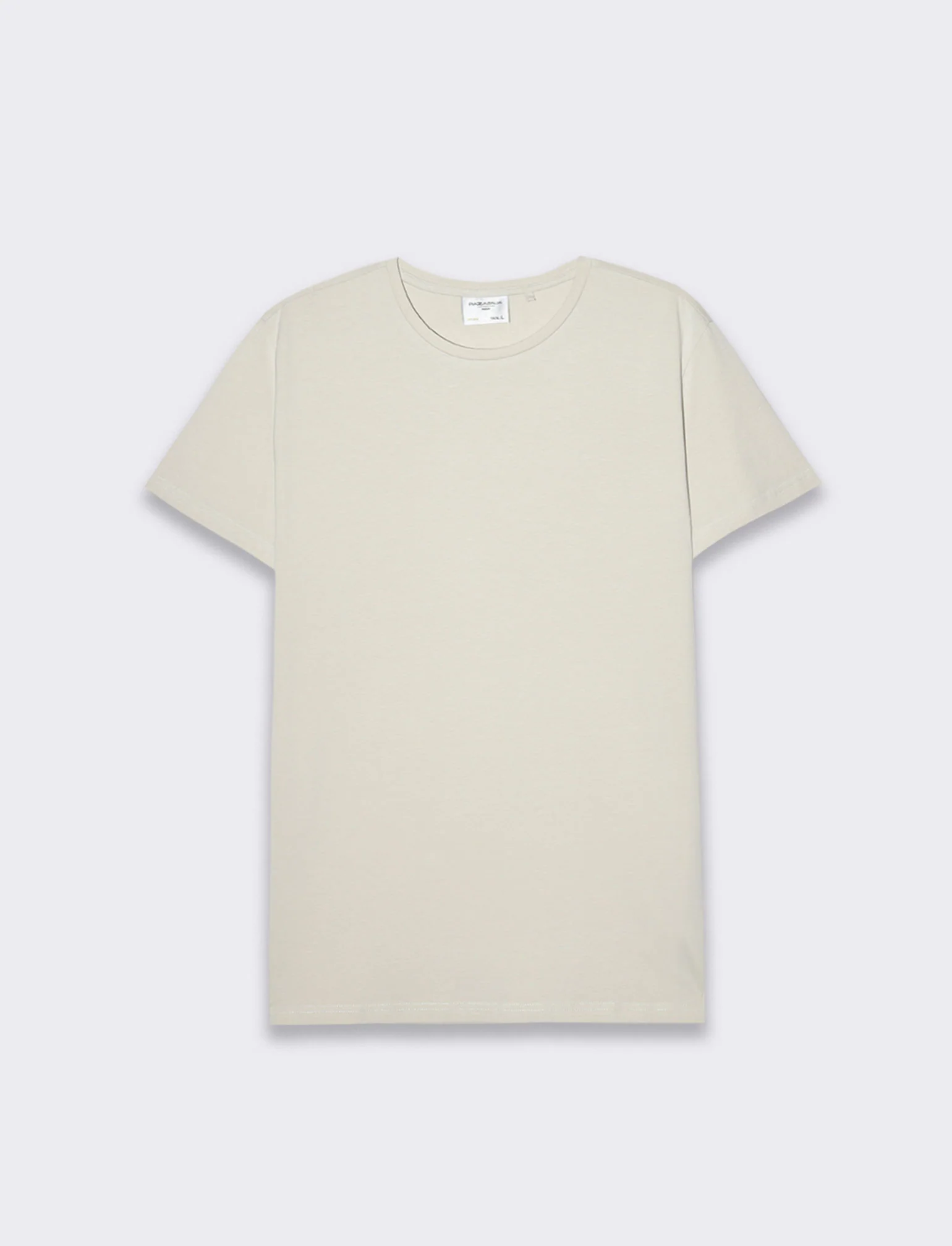 T-shirt basic in cotone elasticizzato slim fit da uomo - Grigio ghiaccio