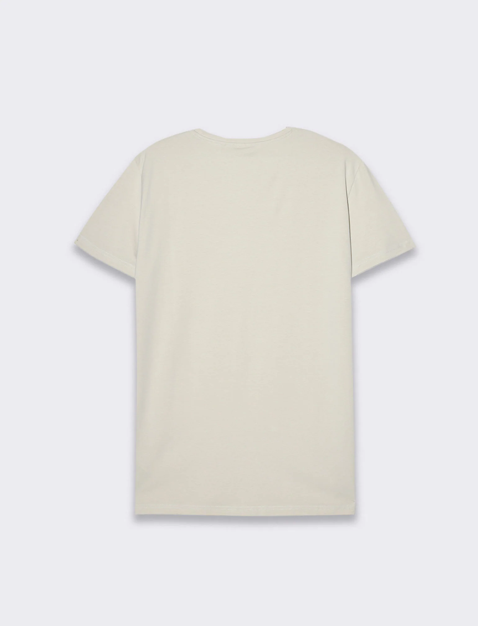 T-shirt basic in cotone elasticizzato slim fit da uomo - Grigio ghiaccio - Image 2