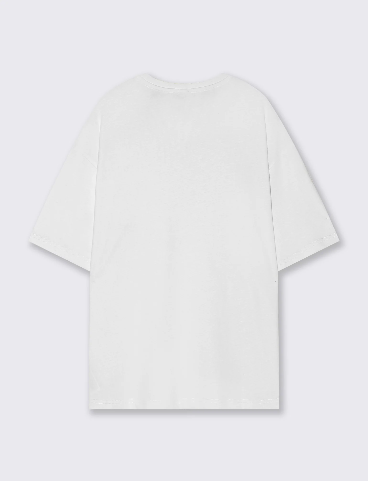 T-Shirt Basic in Cotone Manica Corta - Bianco - Image 2