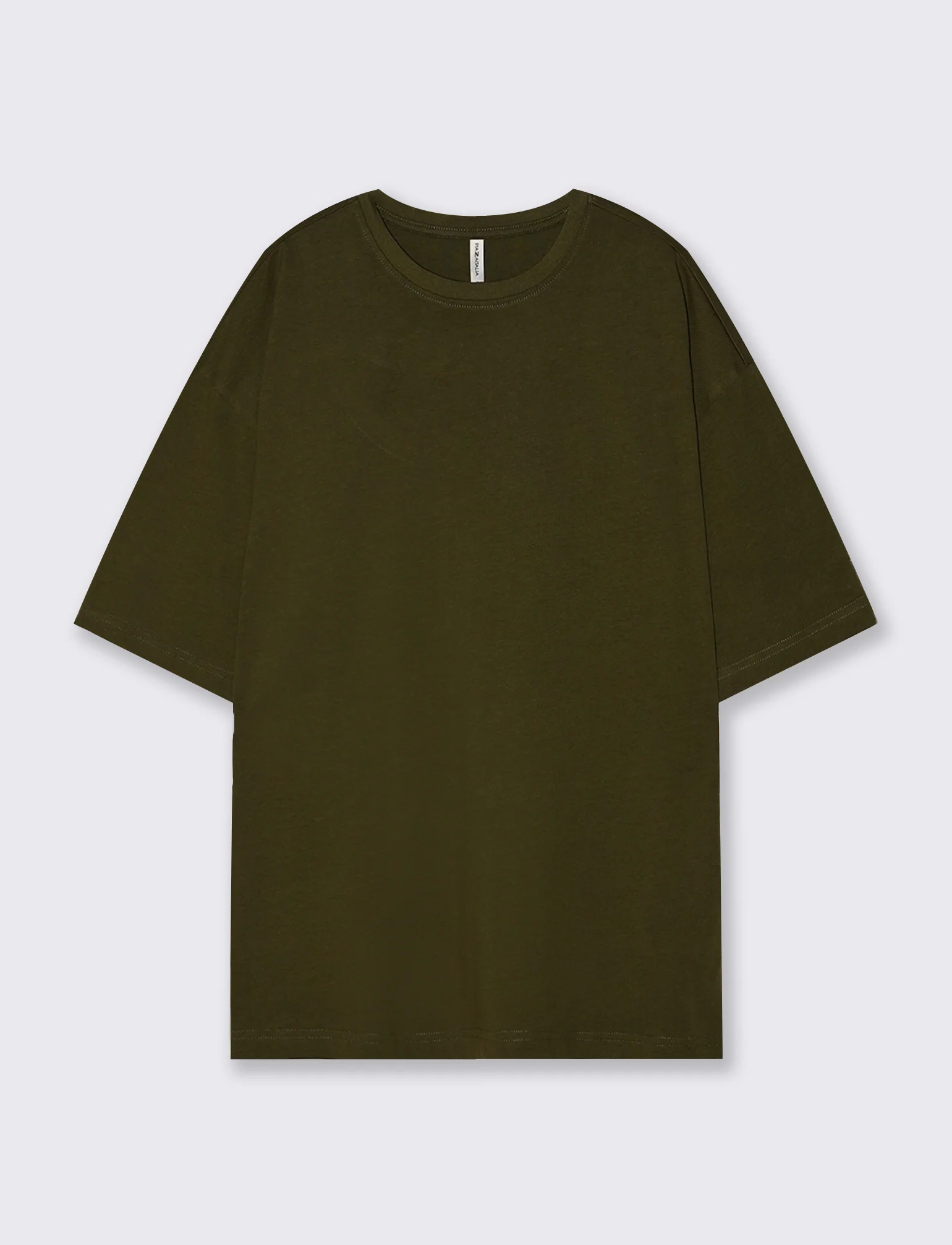 T-Shirt Basic in Cotone Manica Corta - Kaky 1