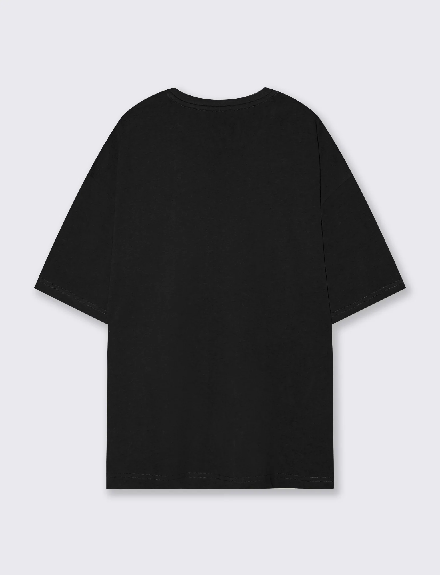 T-Shirt Basic in Cotone Manica Corta - Nero - Image 2