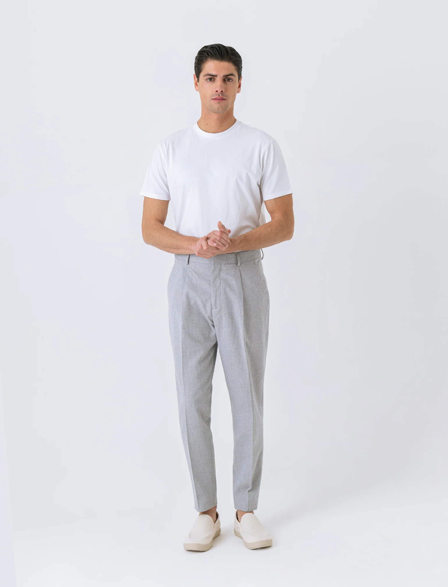 T-shirt basic in cotone premium regular fit da uomo - Bianco - Image 3
