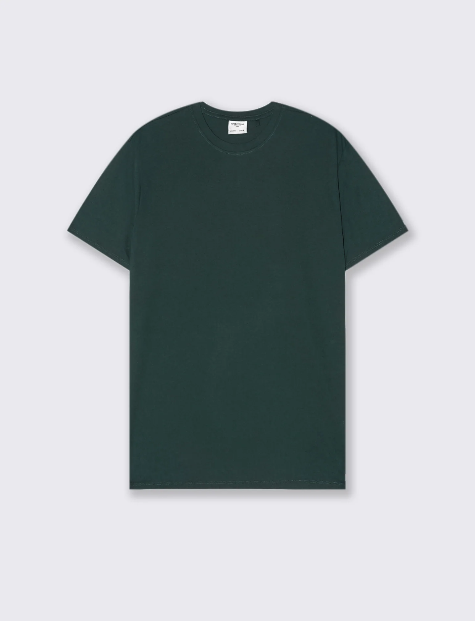 T-SHIRT BASIC IN COTONE PREMIUM REGULAR FIT - Verde scuro - Image 2