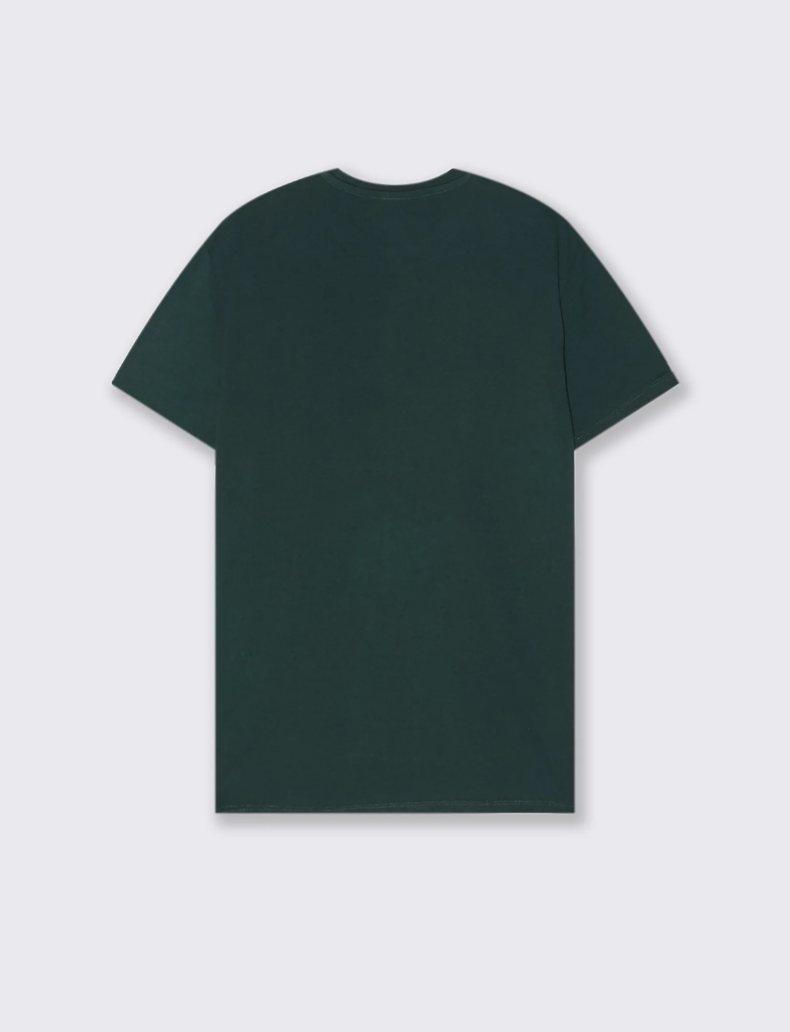 T-SHIRT BASIC IN COTONE PREMIUM REGULAR FIT - Verde scuro - Image 3