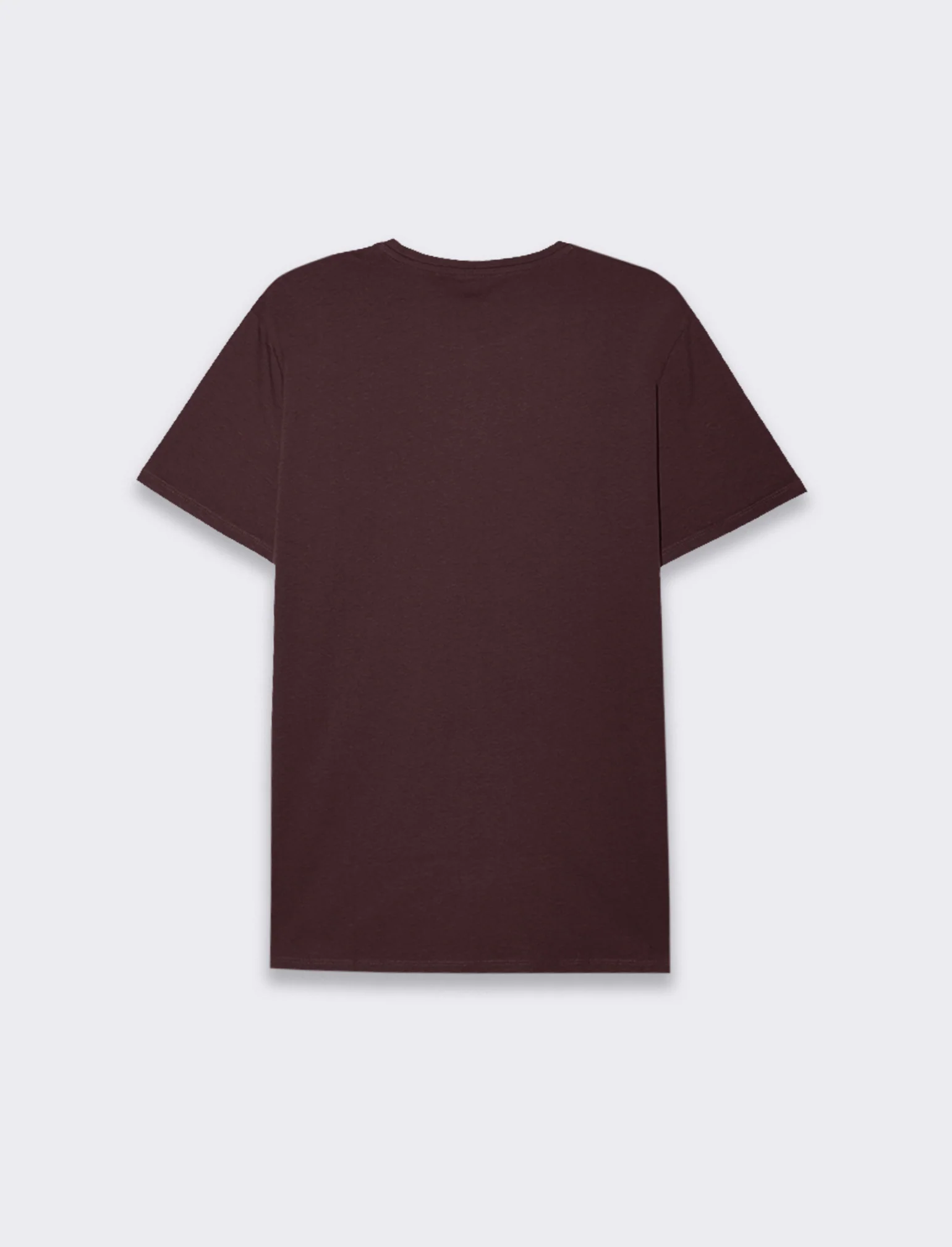T-SHIRT BASIC IN COTONE REGULAR FIT - Bordeaux - Image 3