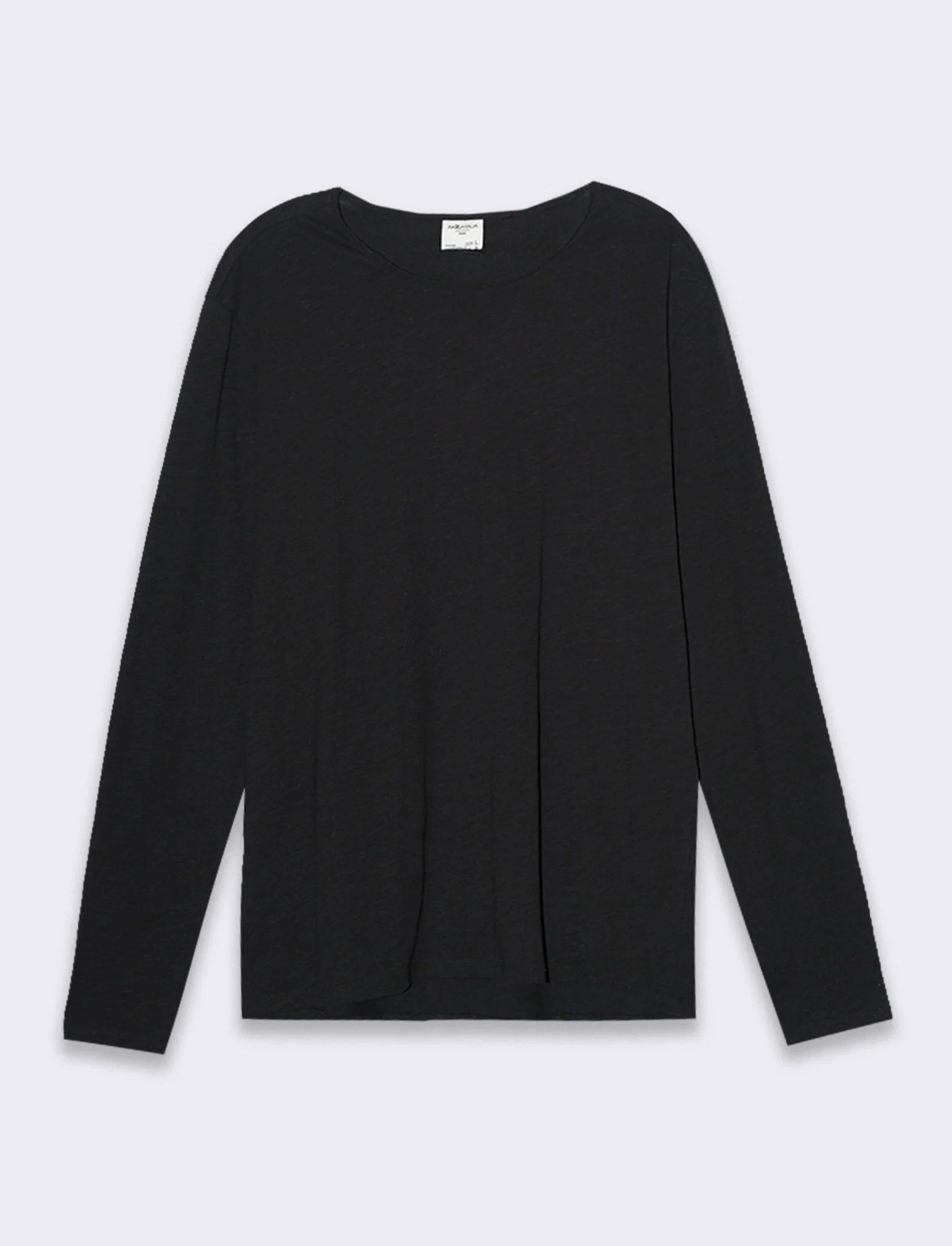 T-shirt basic in cotone slub da uomo - Nero - Image 4