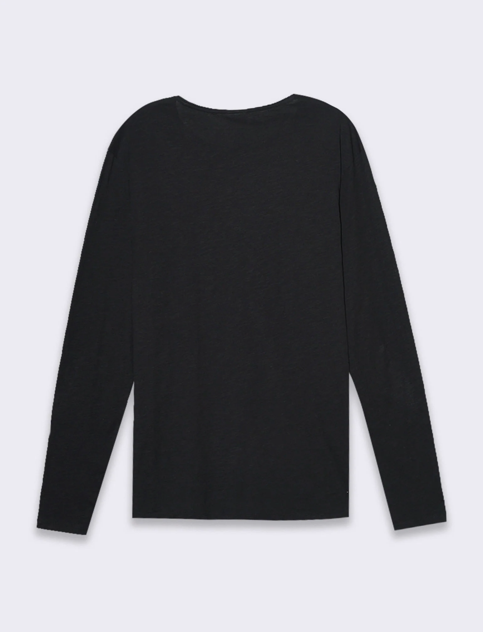 T-shirt basic in cotone slub da uomo - Nero - Image 5