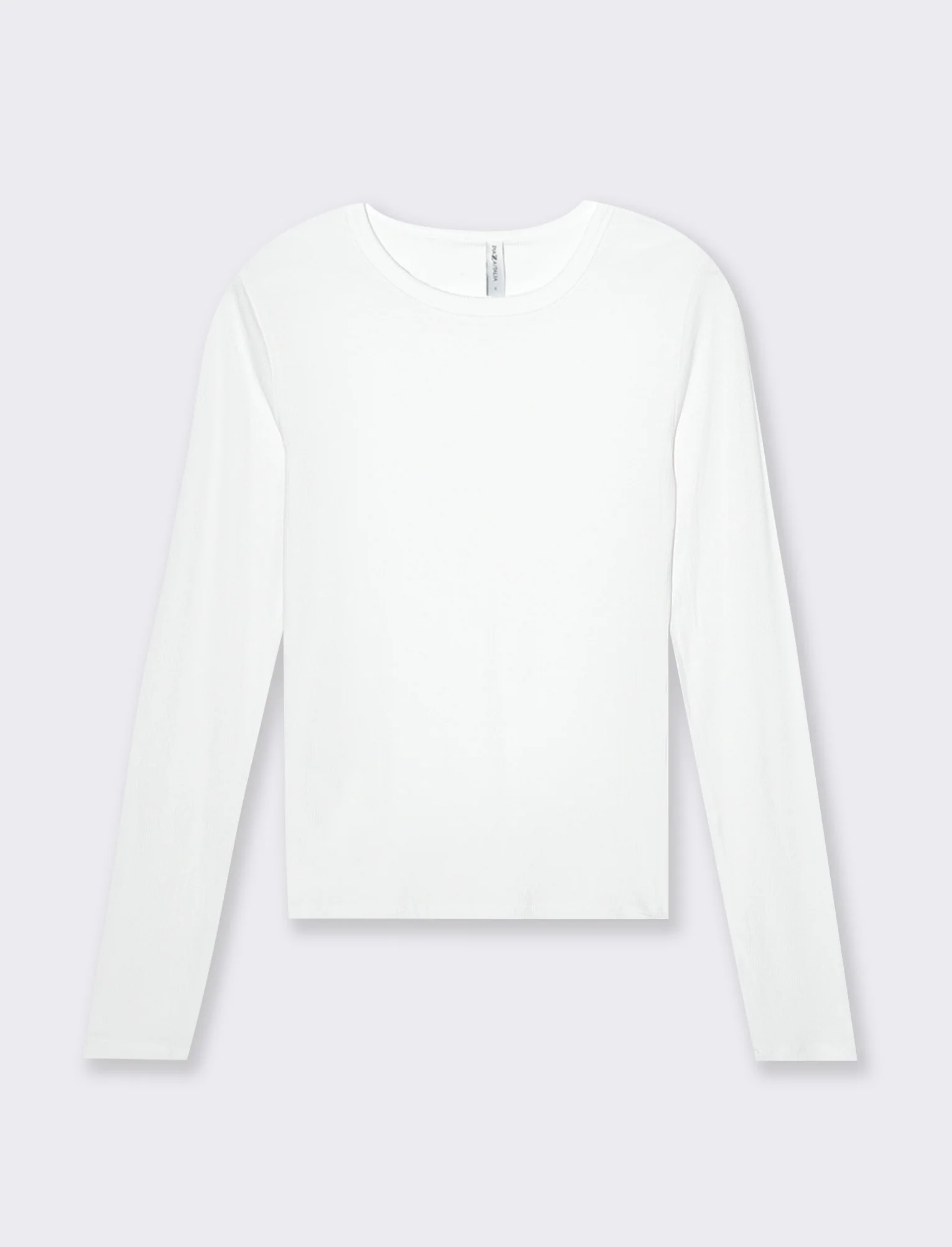 T-shirt basica a coste da donna - Bianco
