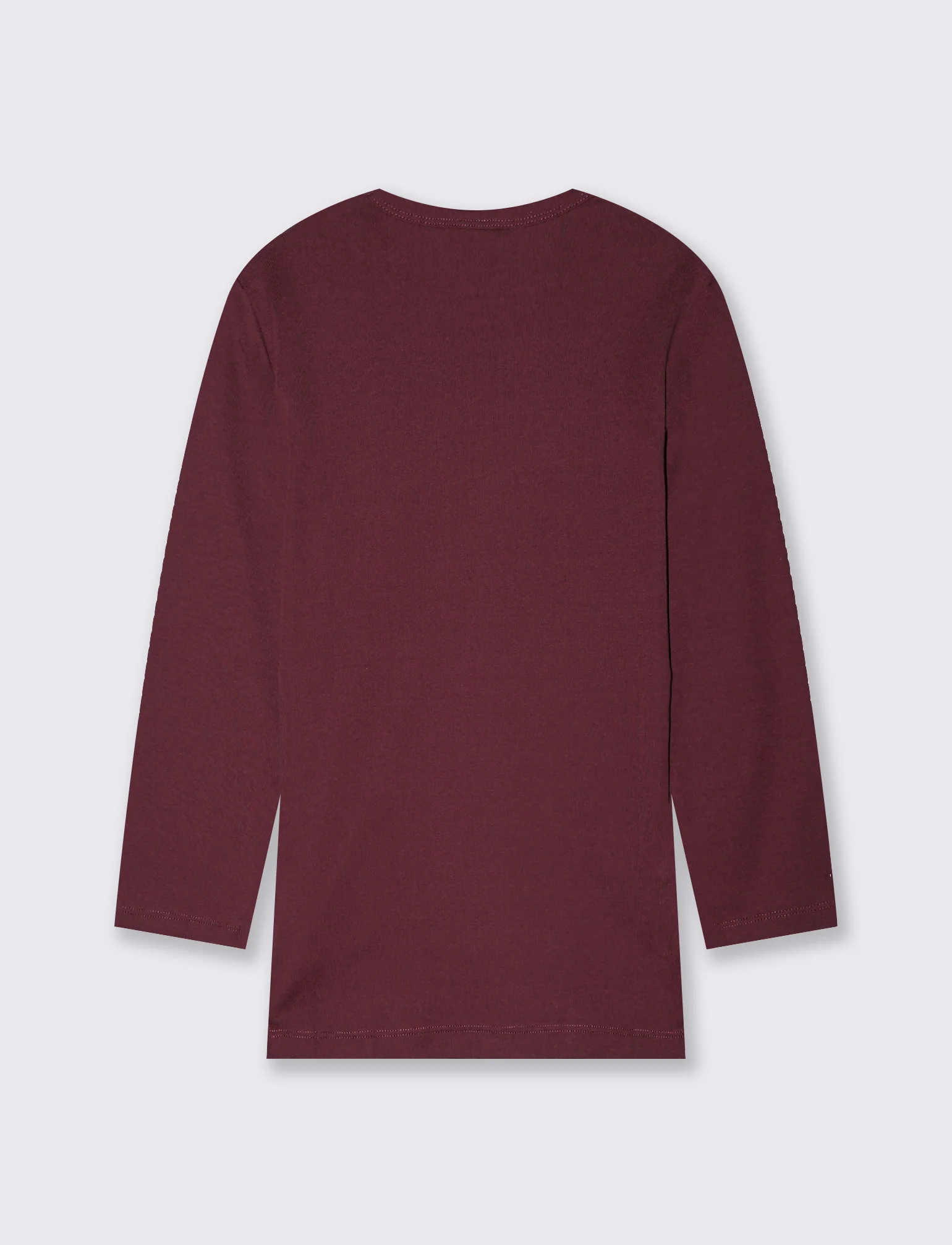 T-SHIRT BASICA A COSTINE - Viola prugna - Image 2