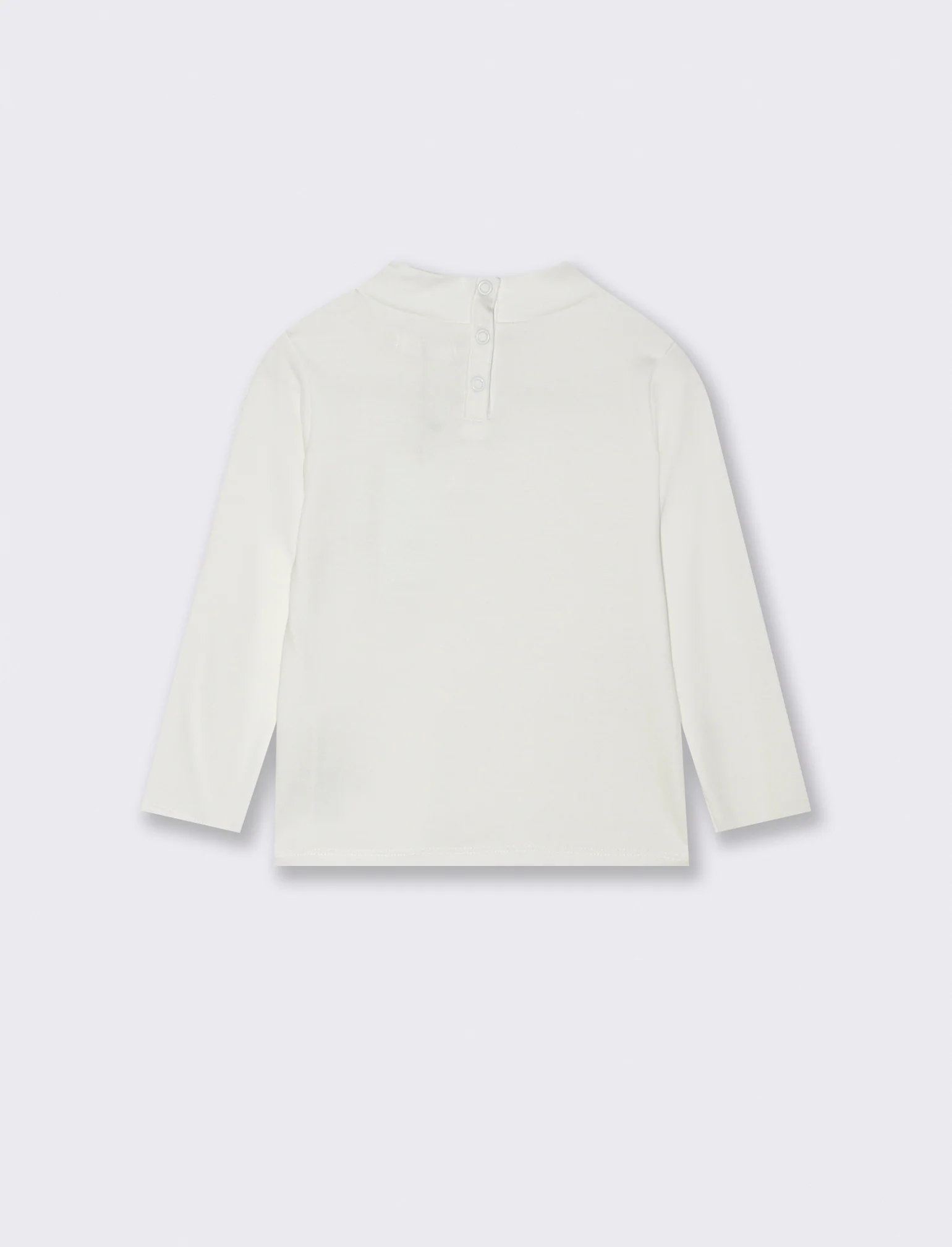 T shirt basica con ricamo - Bianco - Image 2