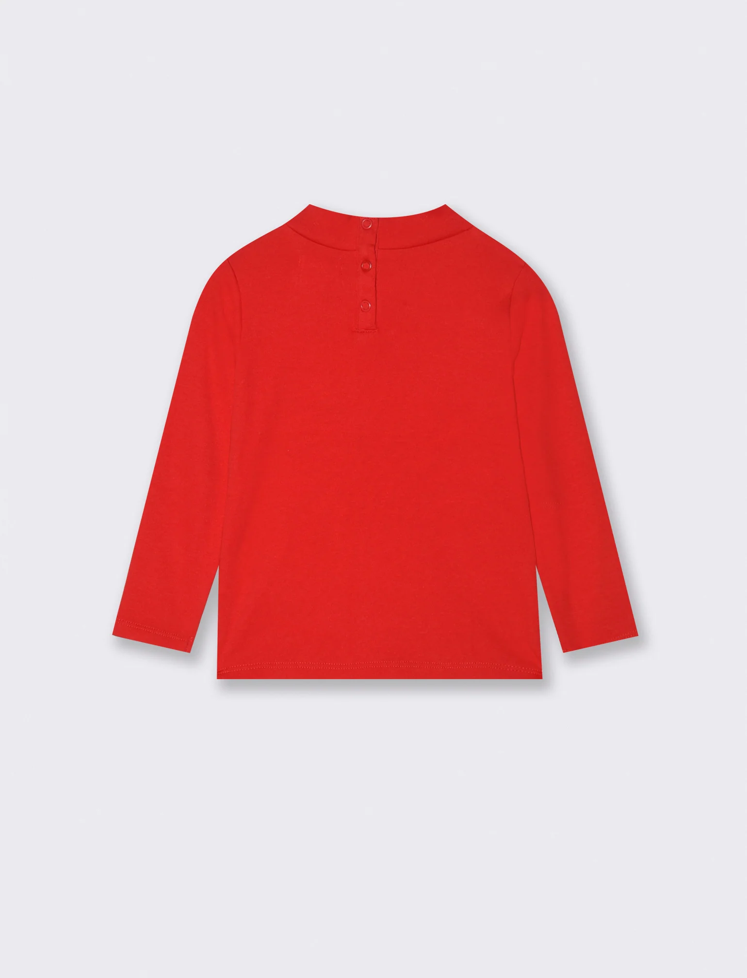 T shirt basica con ricamo - Rosso - Image 2