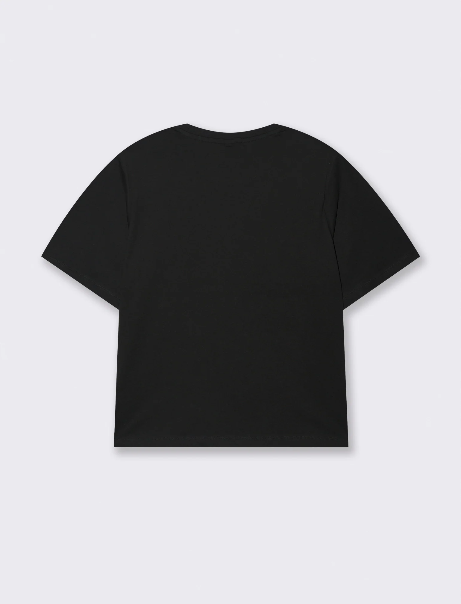 T-Shirt Basica con Spalline - Nero - Image 2