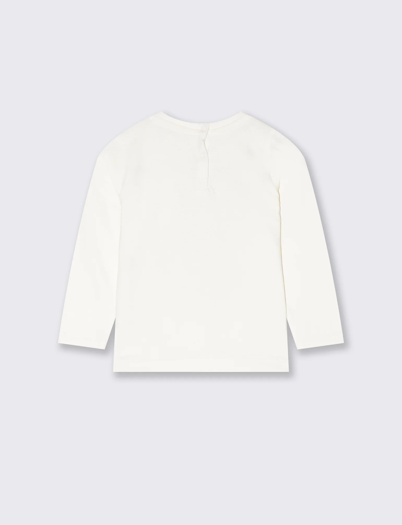T shirt basica con stampa - Bianco latte - Image 2