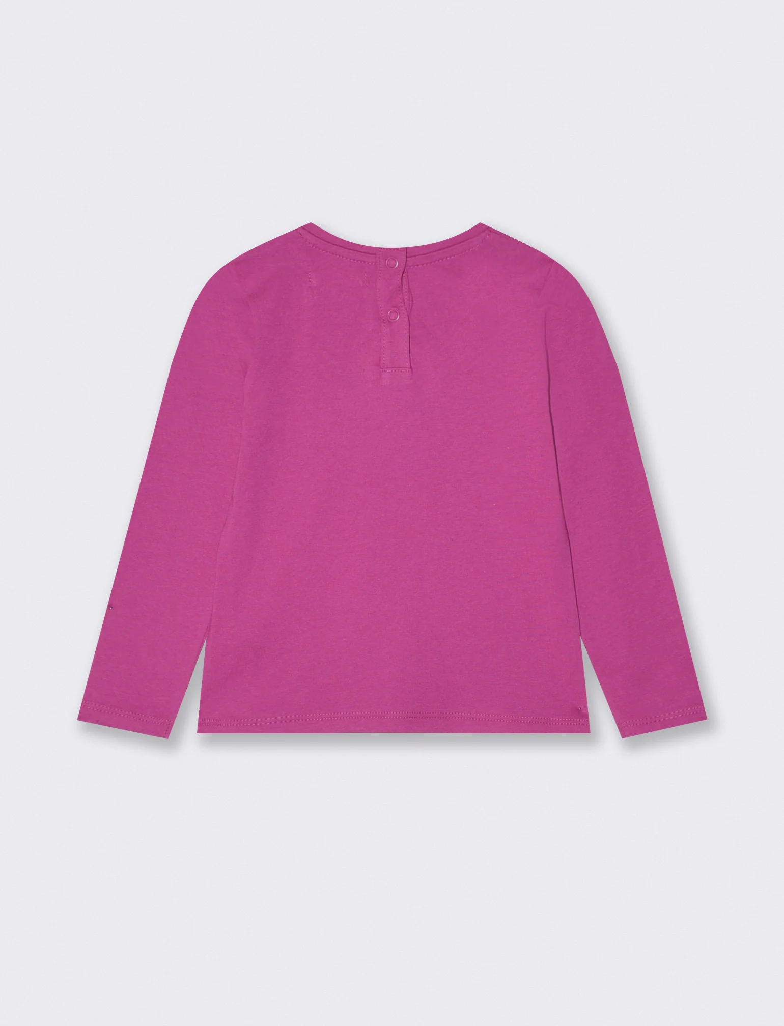 T-shirt basica con stampa brillante - Fuxia azalea - Image 2
