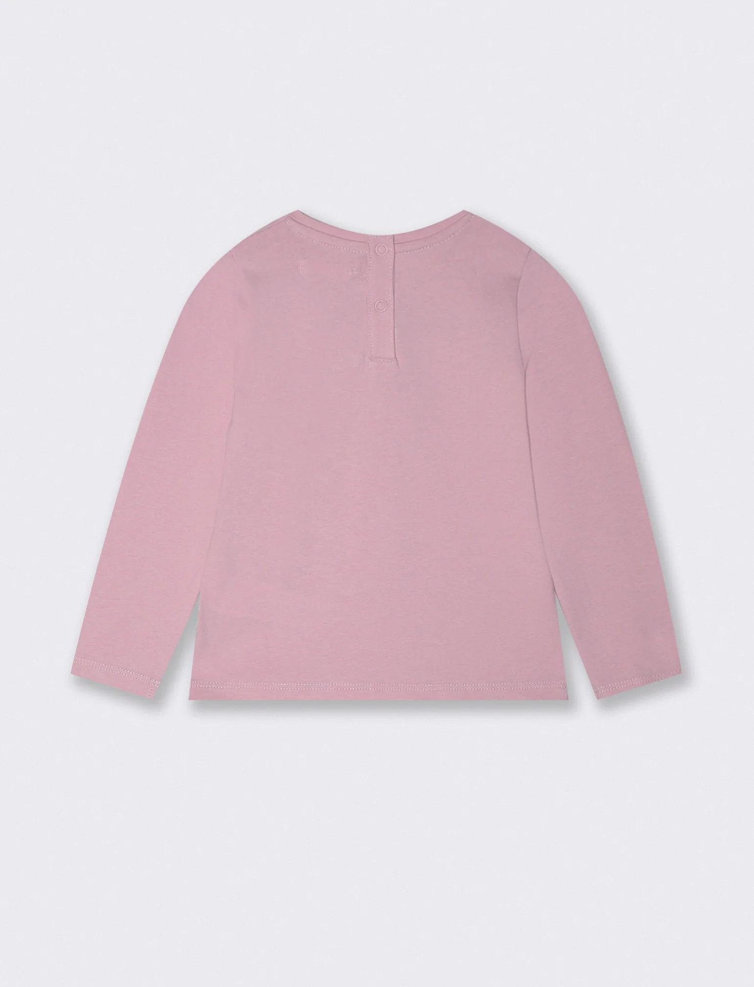 T-shirt basica con stampa brillante - Rosa polvere - Image 2