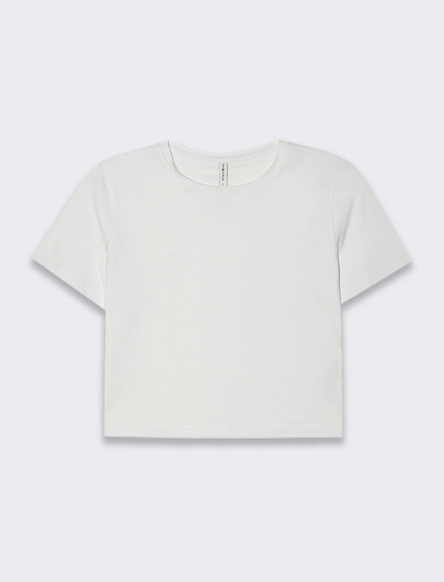 T-shirt basica crop da donna - Bianco - Image 4