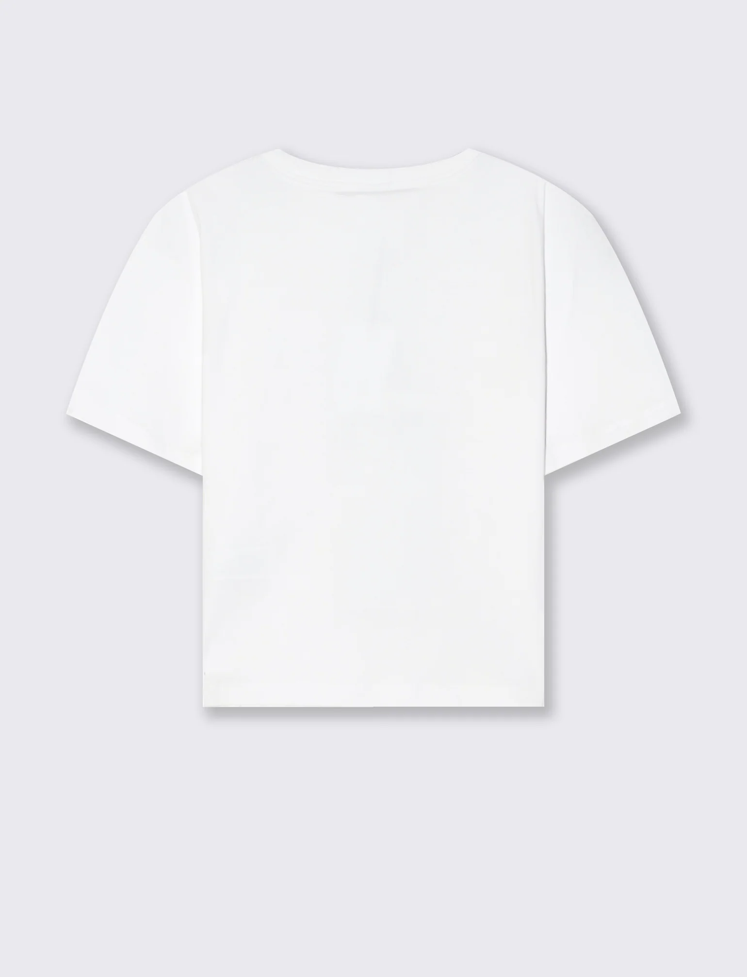 T-Shirt Basica Crop Manica Corta - Bianco - Image 2