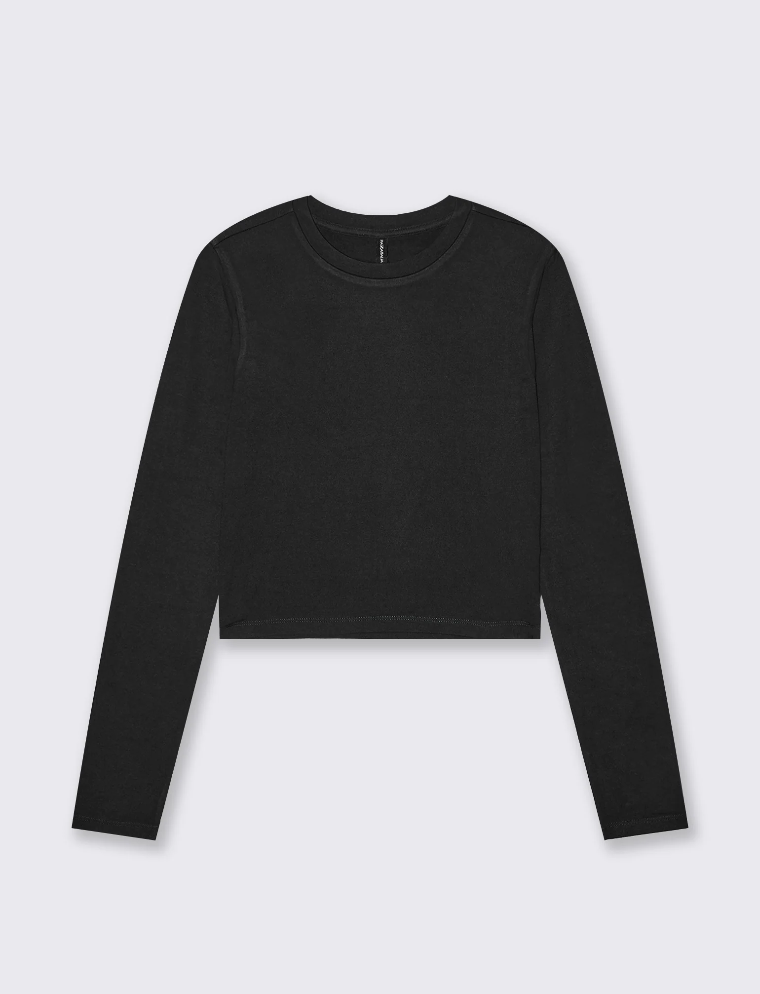 T-SHIRT BASICA CROP - Nero - Image 2