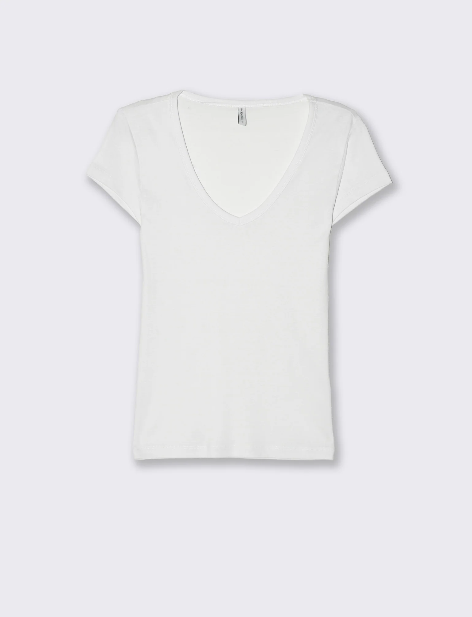 T-shirt basica da donna - Bianco - Image 4