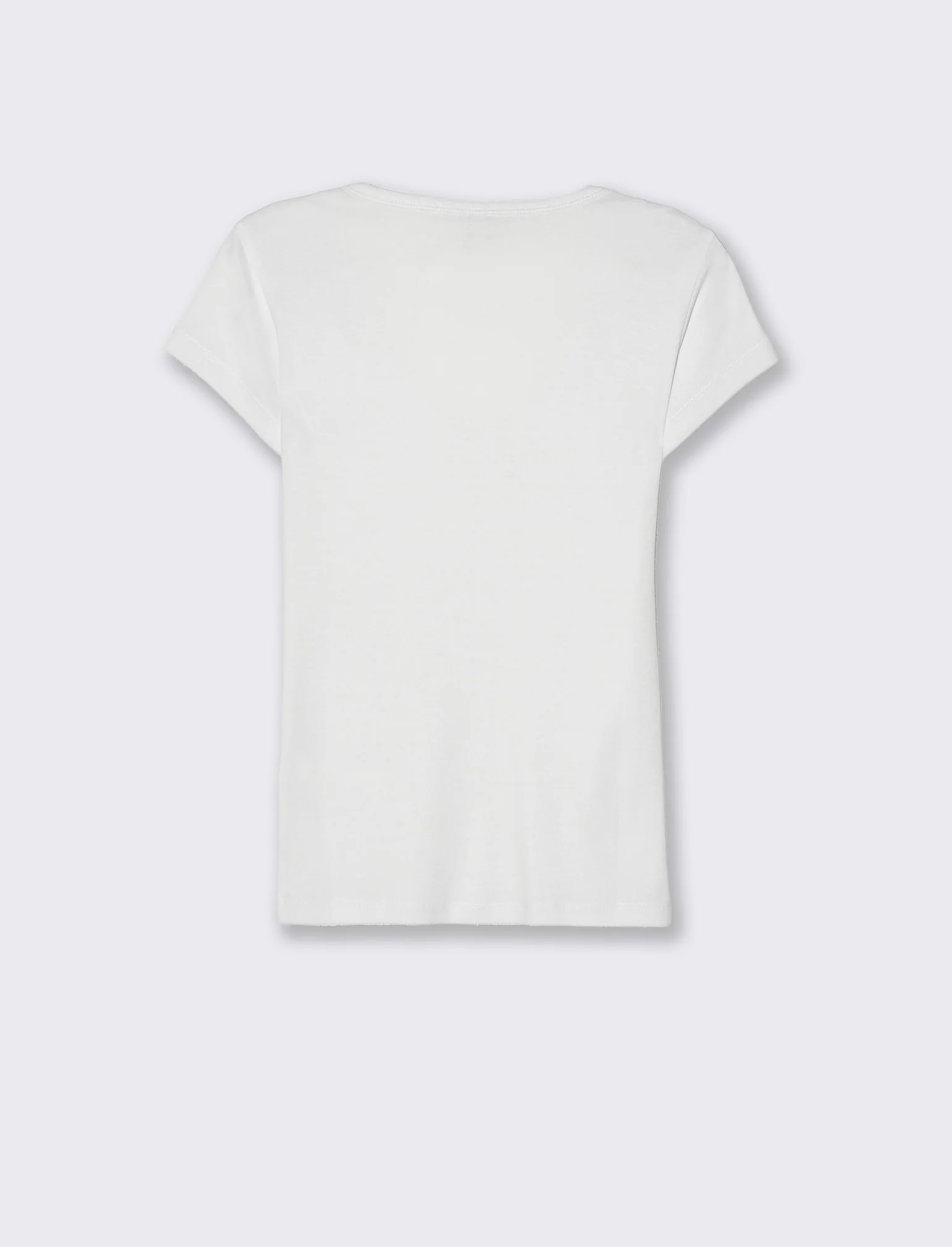T-shirt basica da donna - Bianco - Image 5