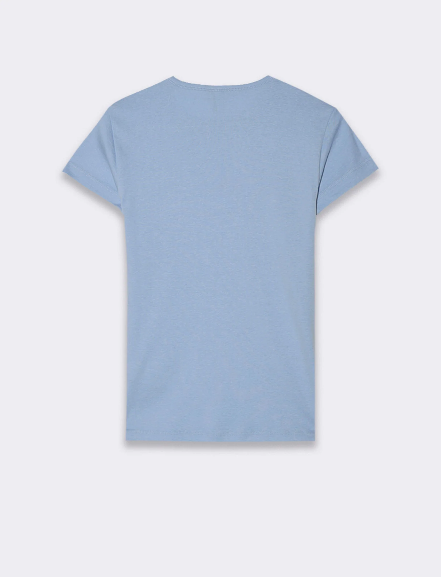 T-shirt basica da donna - Blu chiaro - Image 2