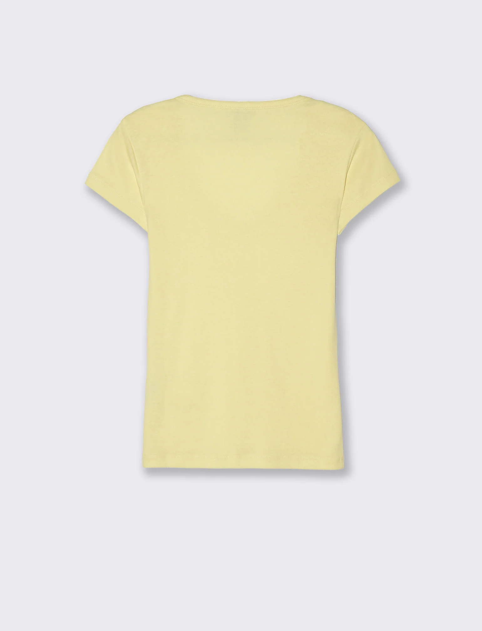 T-shirt basica da donna - Giallo - Image 2